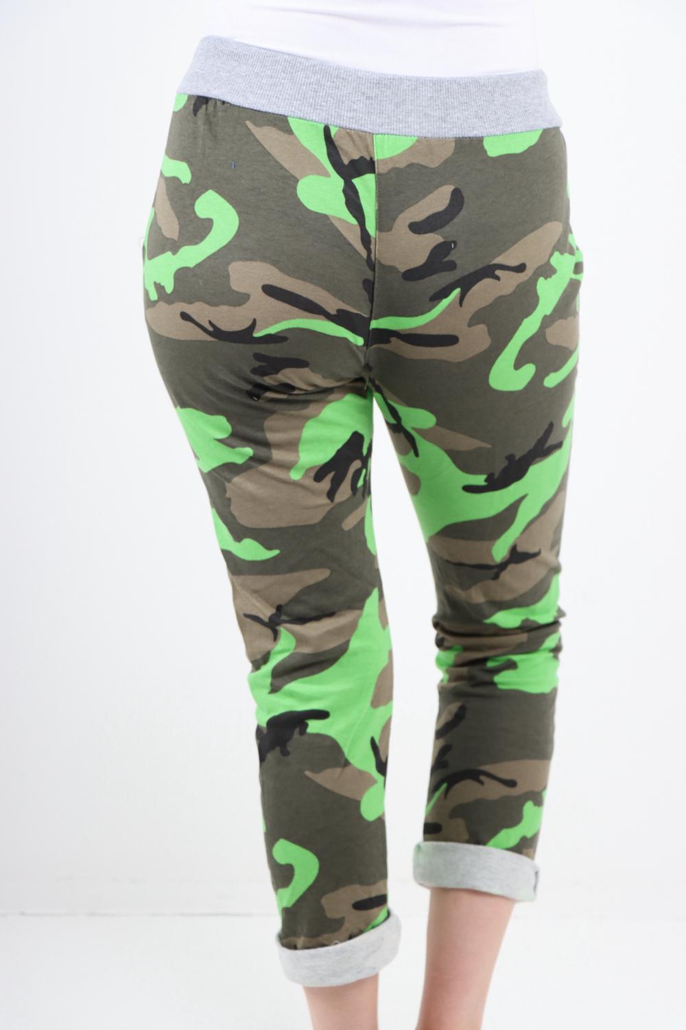 Italian Camouflage Print Trousers Sweatpants WearAll