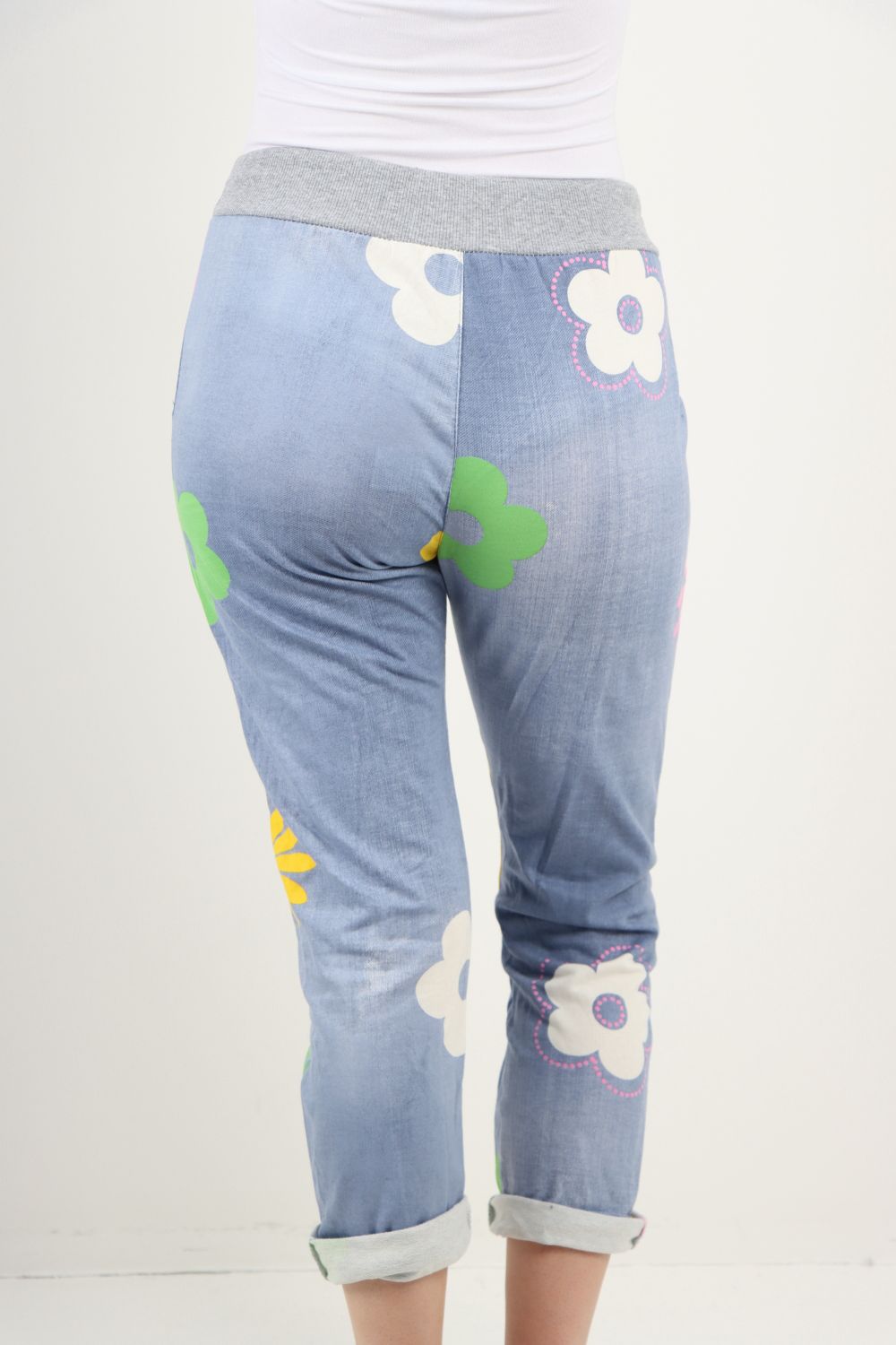 Daisy Flower Print Sweatpants Trousers WearAll