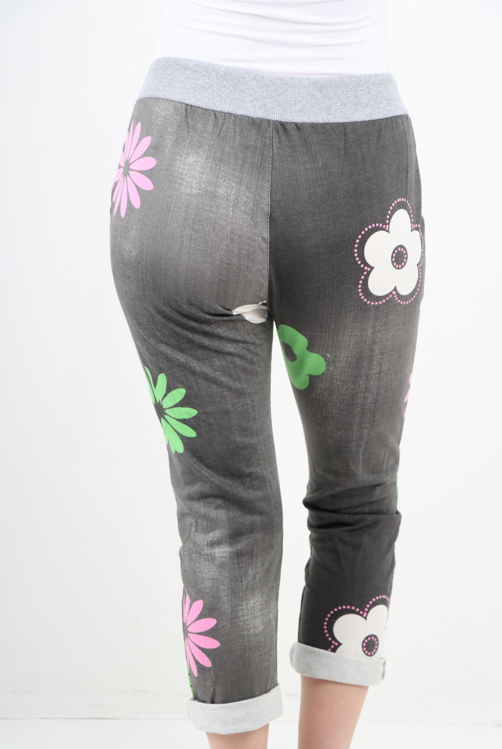 Daisy Flower Print Sweatpants Trousers WearAll