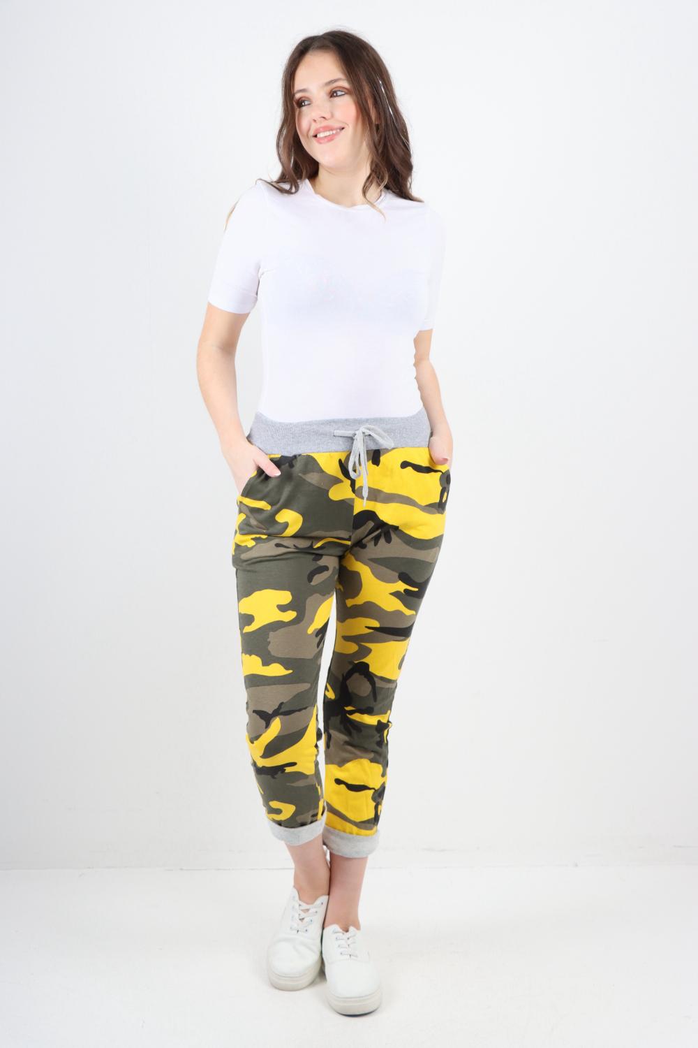 Italian Camouflage Print Trousers Sweatpants WearAll