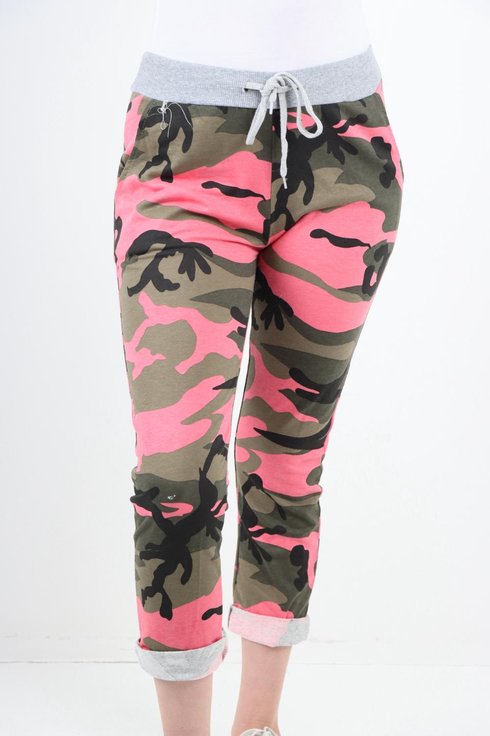 Italian Camouflage Print Trousers Sweatpants WearAll