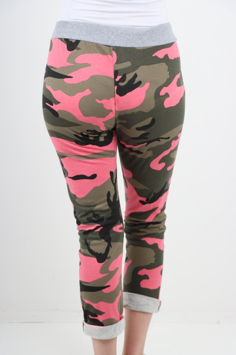 Italian Camouflage Print Trousers Sweatpants WearAll
