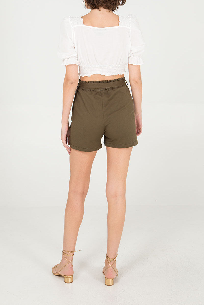 Stretch Paper Bag Shorts Shorts WearAll