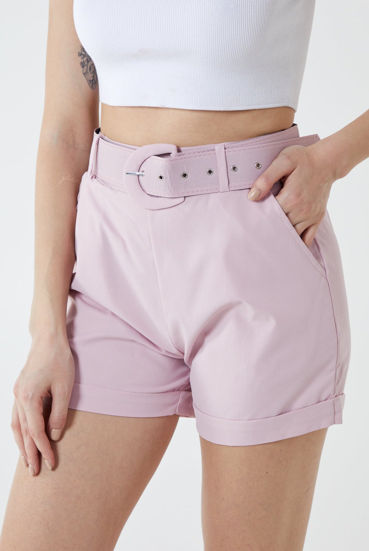 Wide Belted Shorts Shorts WearAll