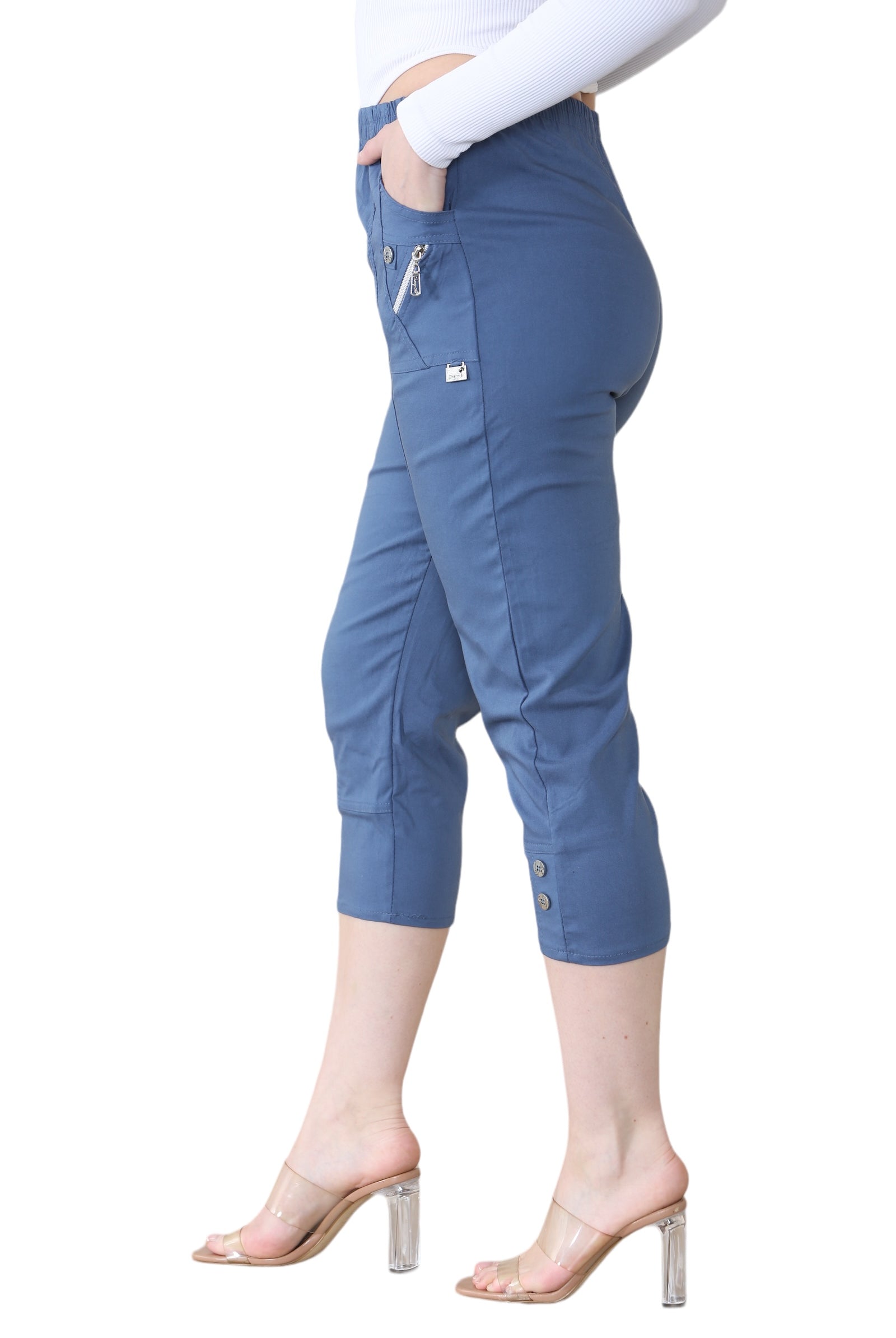 cherry berry capri trouser Trouser WearAll Indigo 10