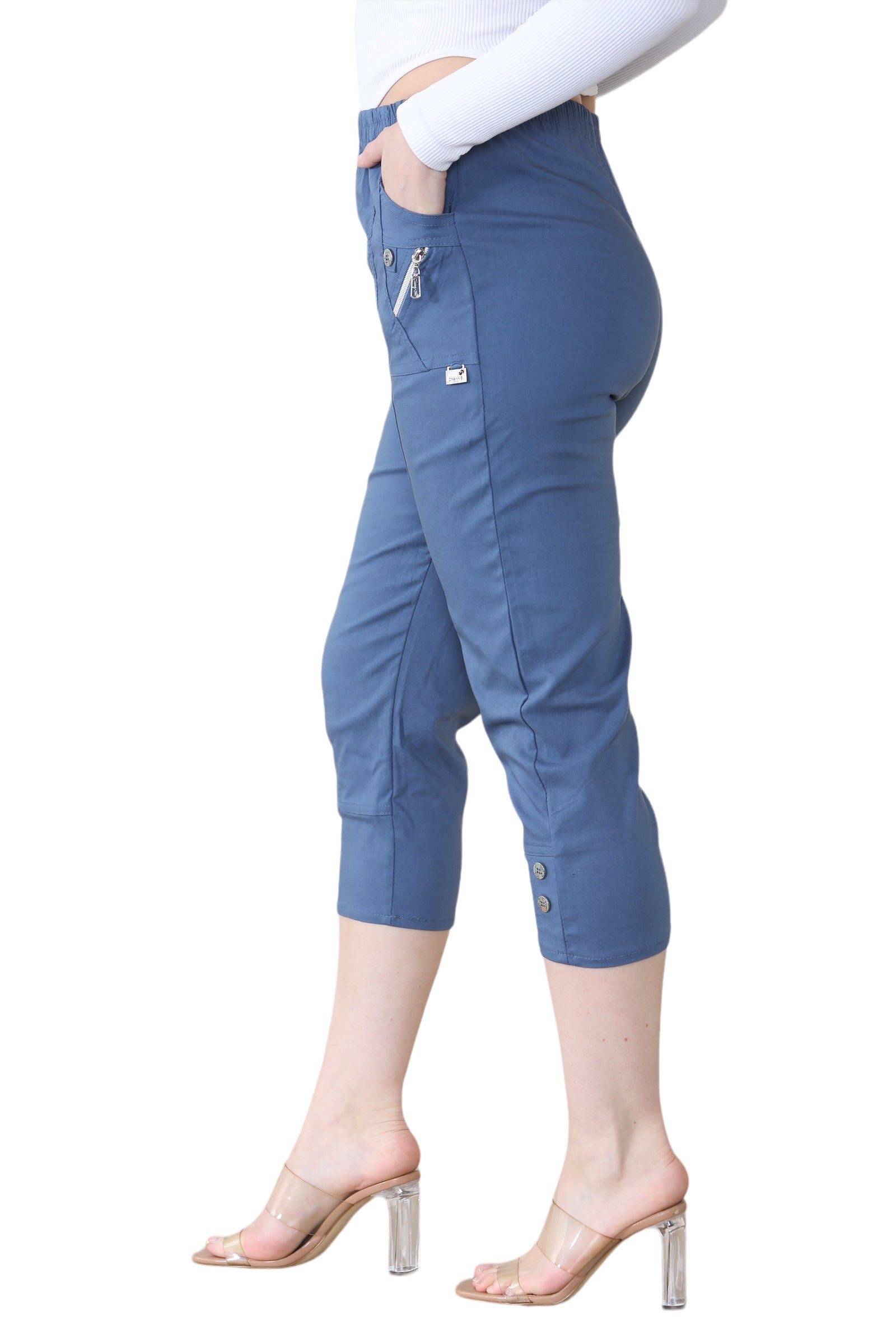cherry berry capri trouser Trouser WearAll Indigo 10