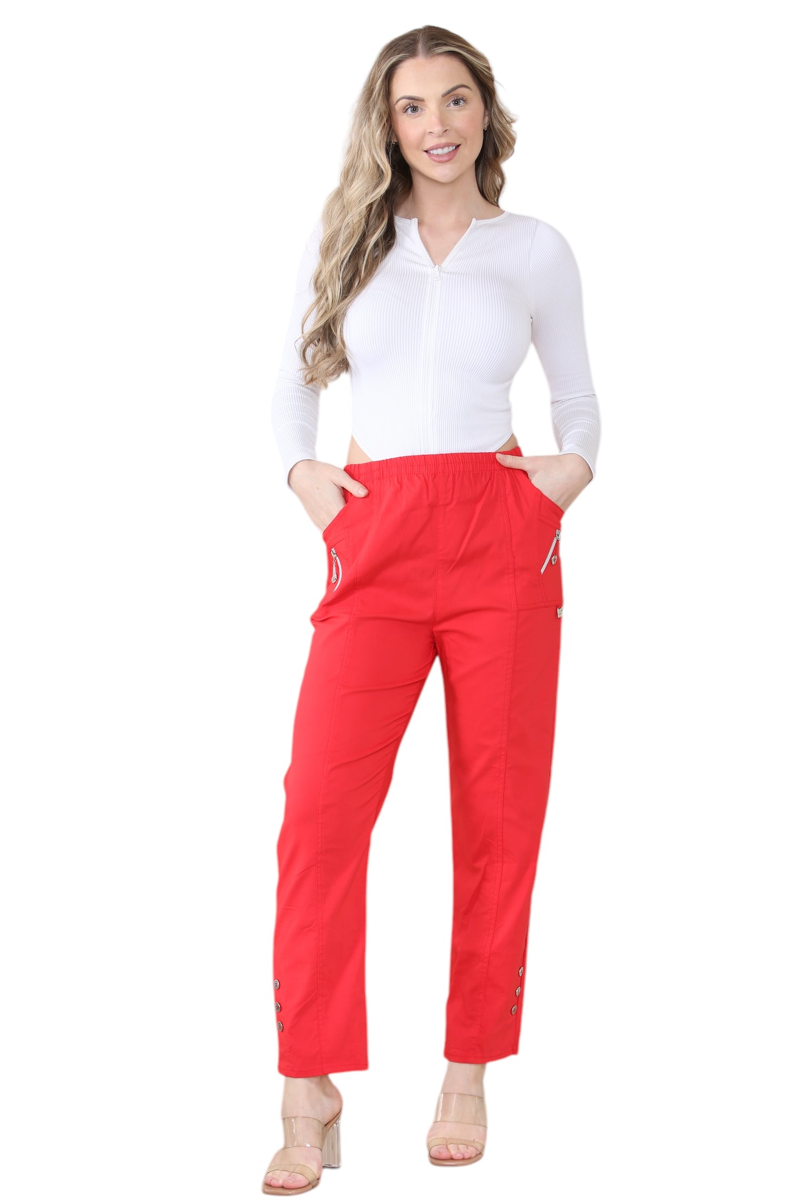 Full Length Cherry Berry Long Pants Women Trousers Trousers WearAll