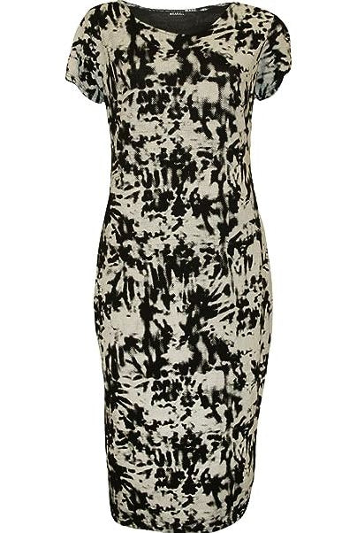 Plus Size Short Sleeve Tie Dye Print Midi Dress Dress WearAll