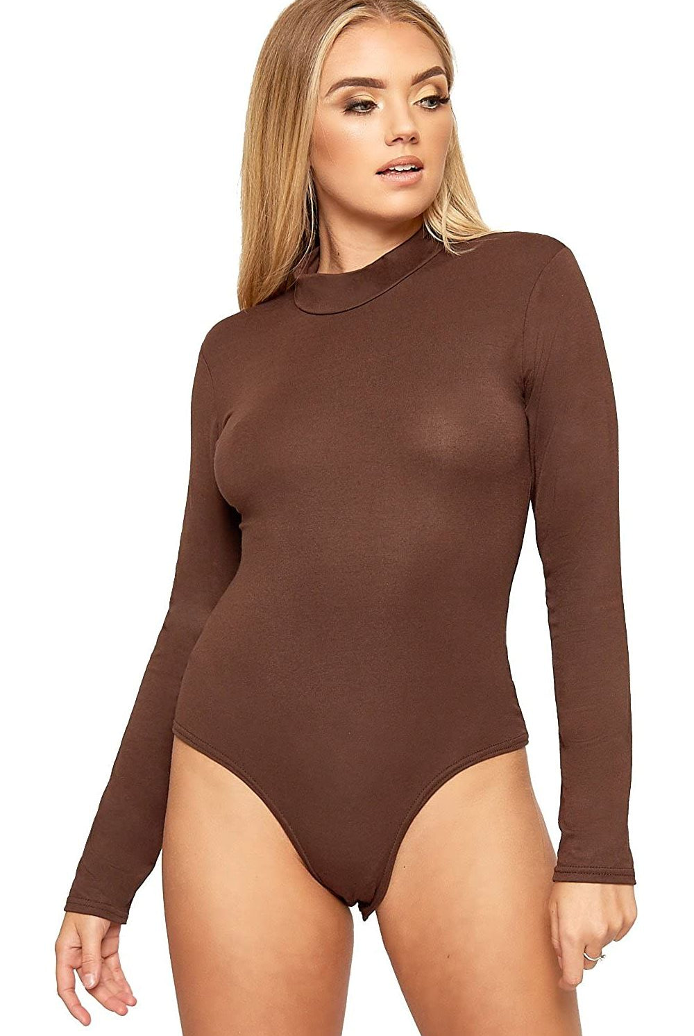 Unity Solid Stand Collar turtleneck Bodysuits Bodysuit WearAll