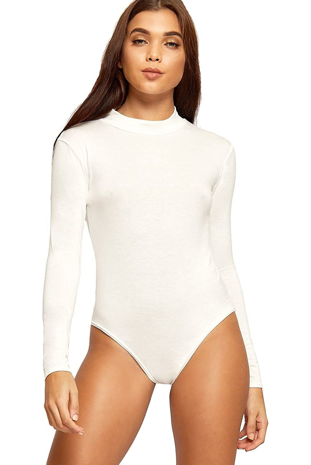 Unity Solid Stand Collar turtleneck Bodysuits Bodysuit WearAll