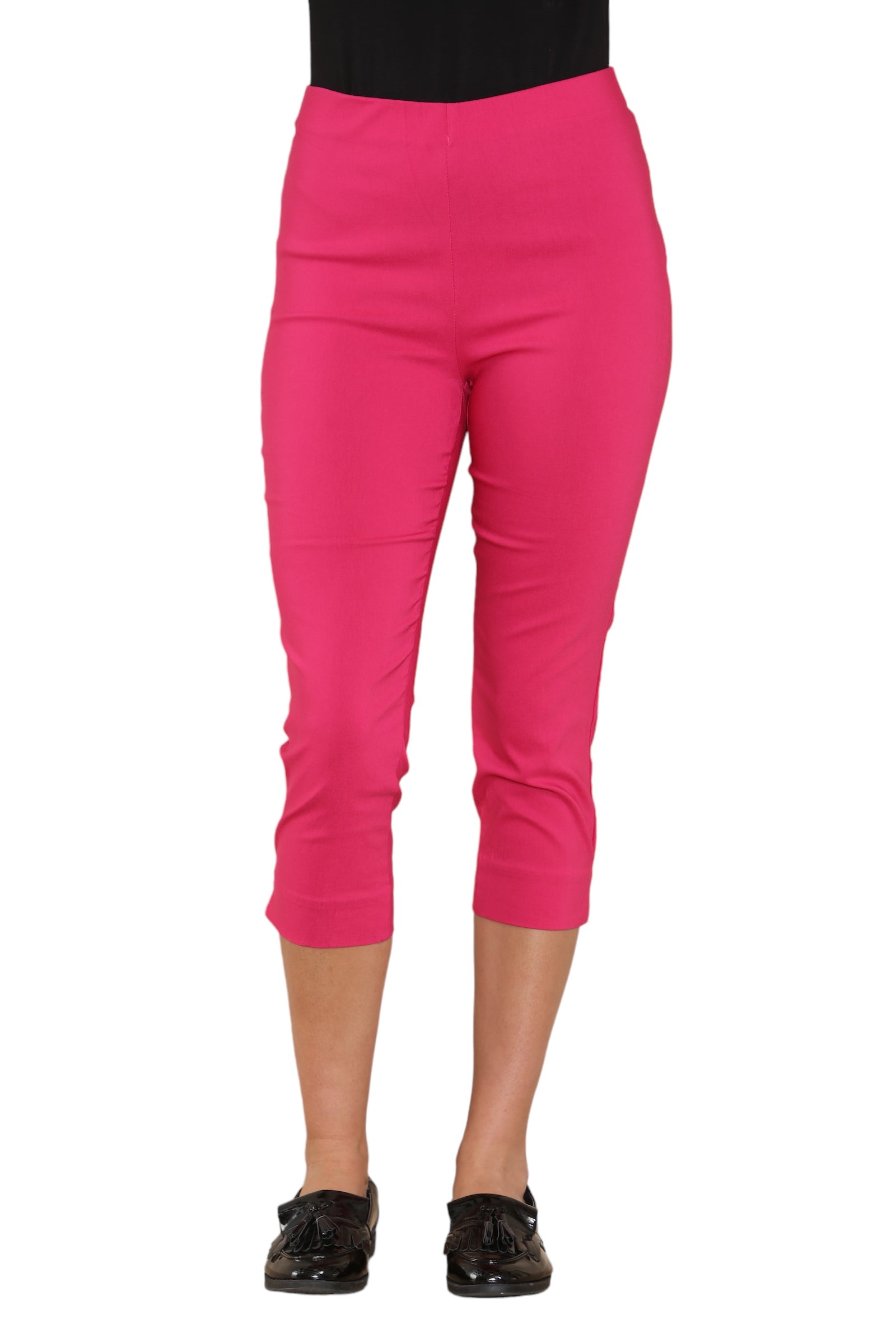 Three Quarter Bengaline Trouser Trousers WearAll Cerise 10