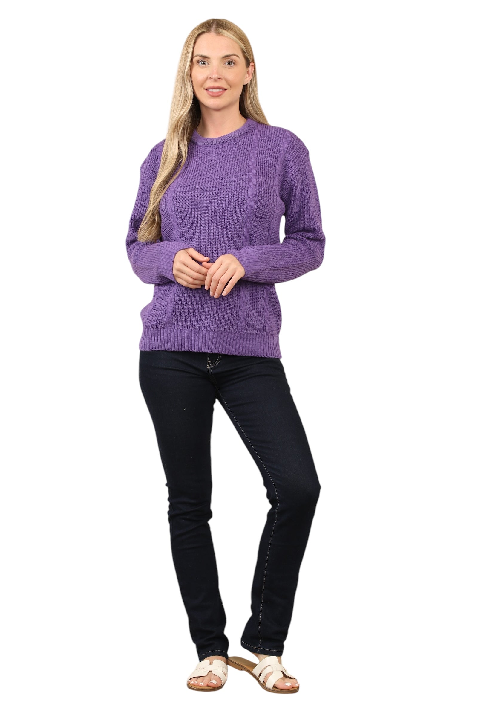 Cable Knitted Jumper Jumpers WearAll