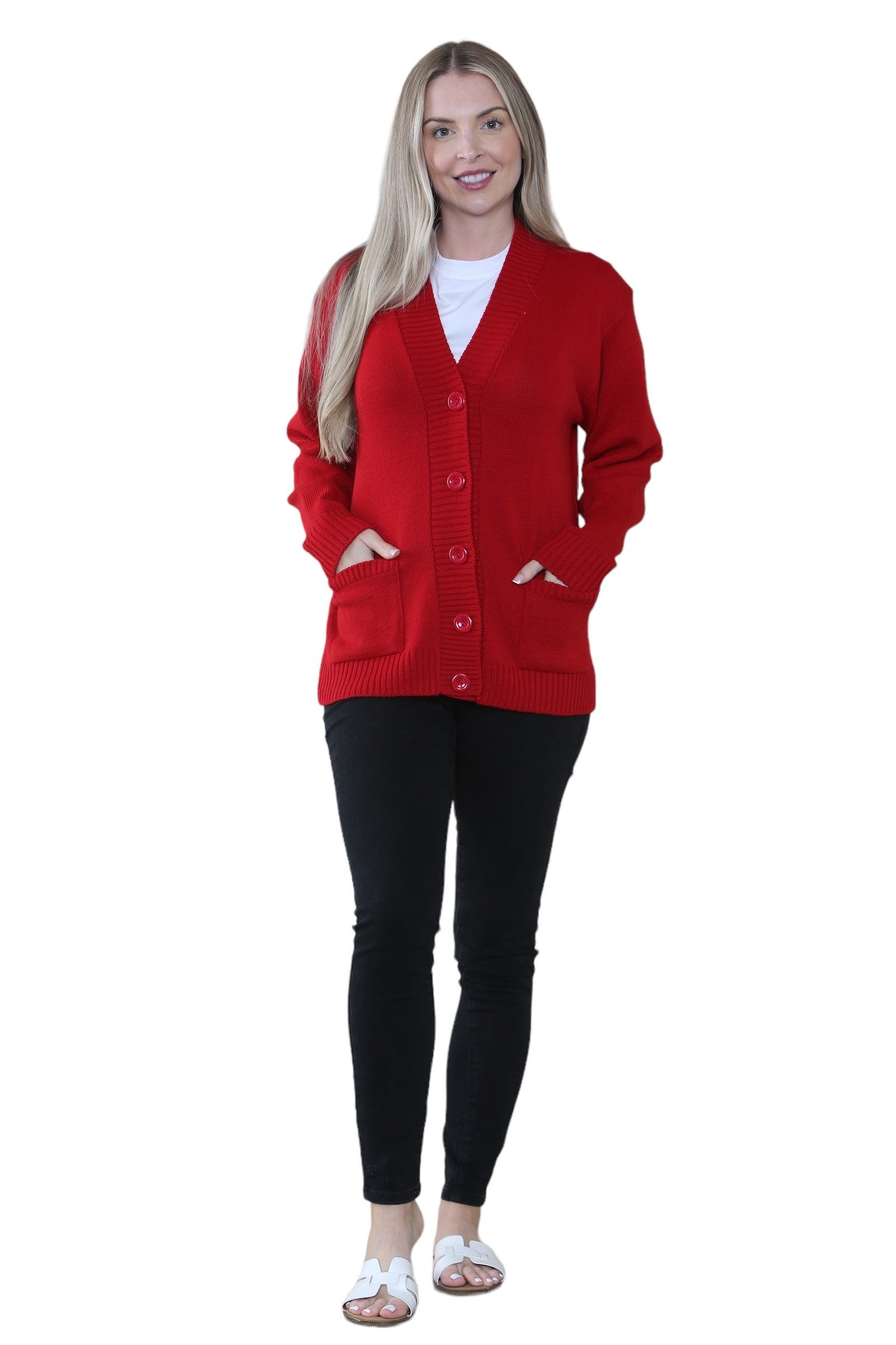 Women Knitted Plain Cardigan Knitted Cardigan WearAll