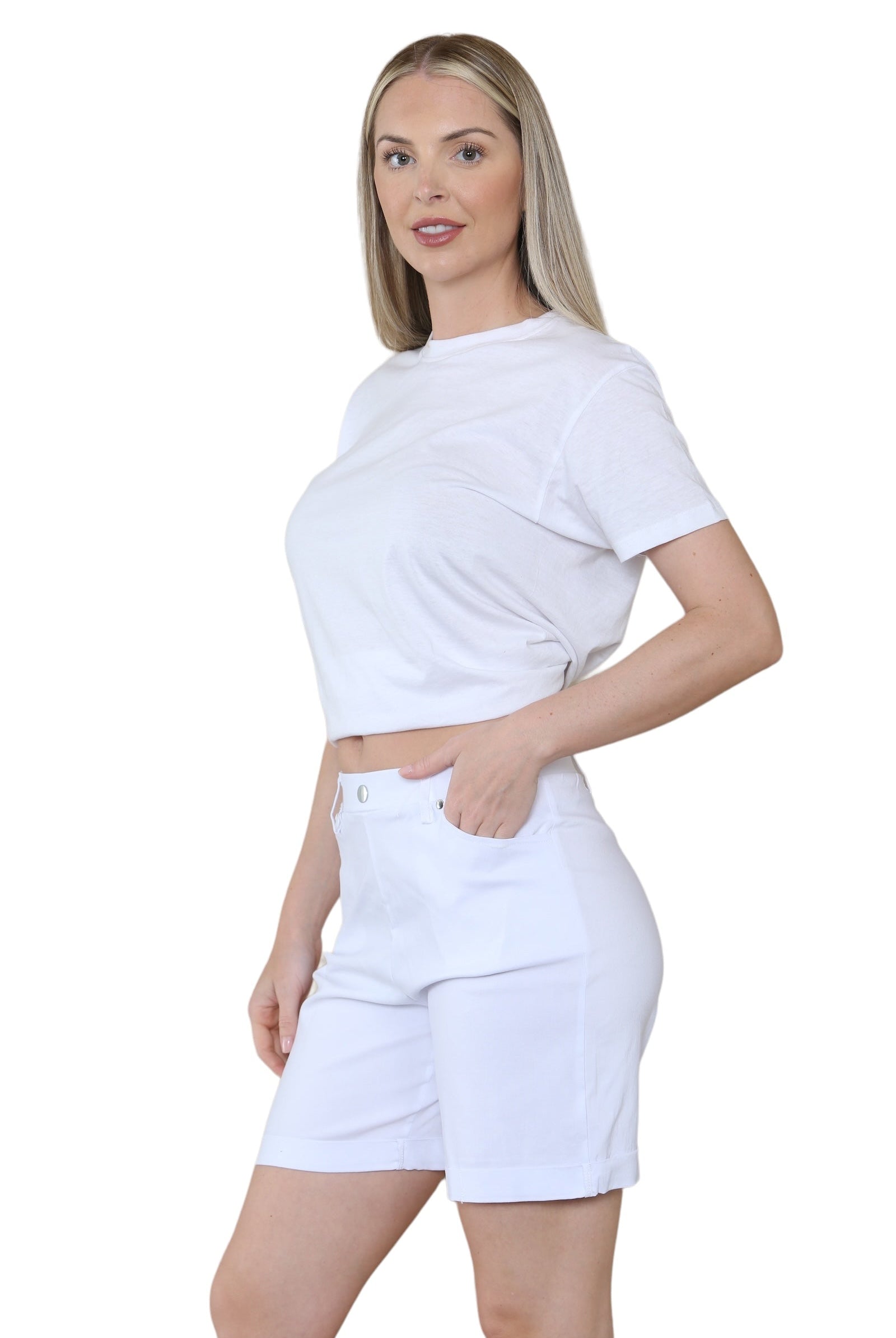 Women Button Shorts WearAll