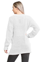 Plus Size Cable Knitted Button Cardigan Knitted Cardigan WearAll