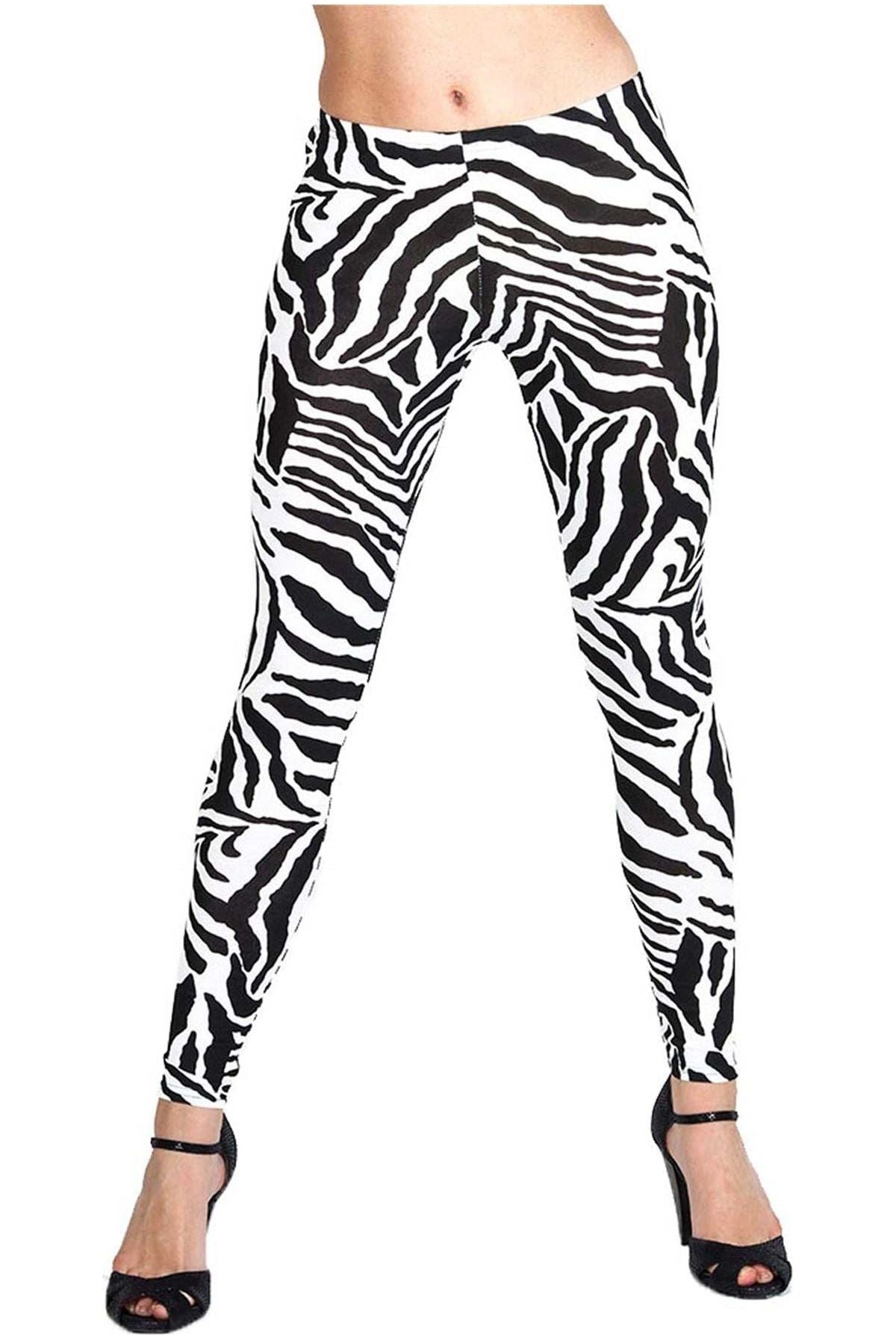 Zebra Print Leggings Leggings WearAll Zebra Print 8-10