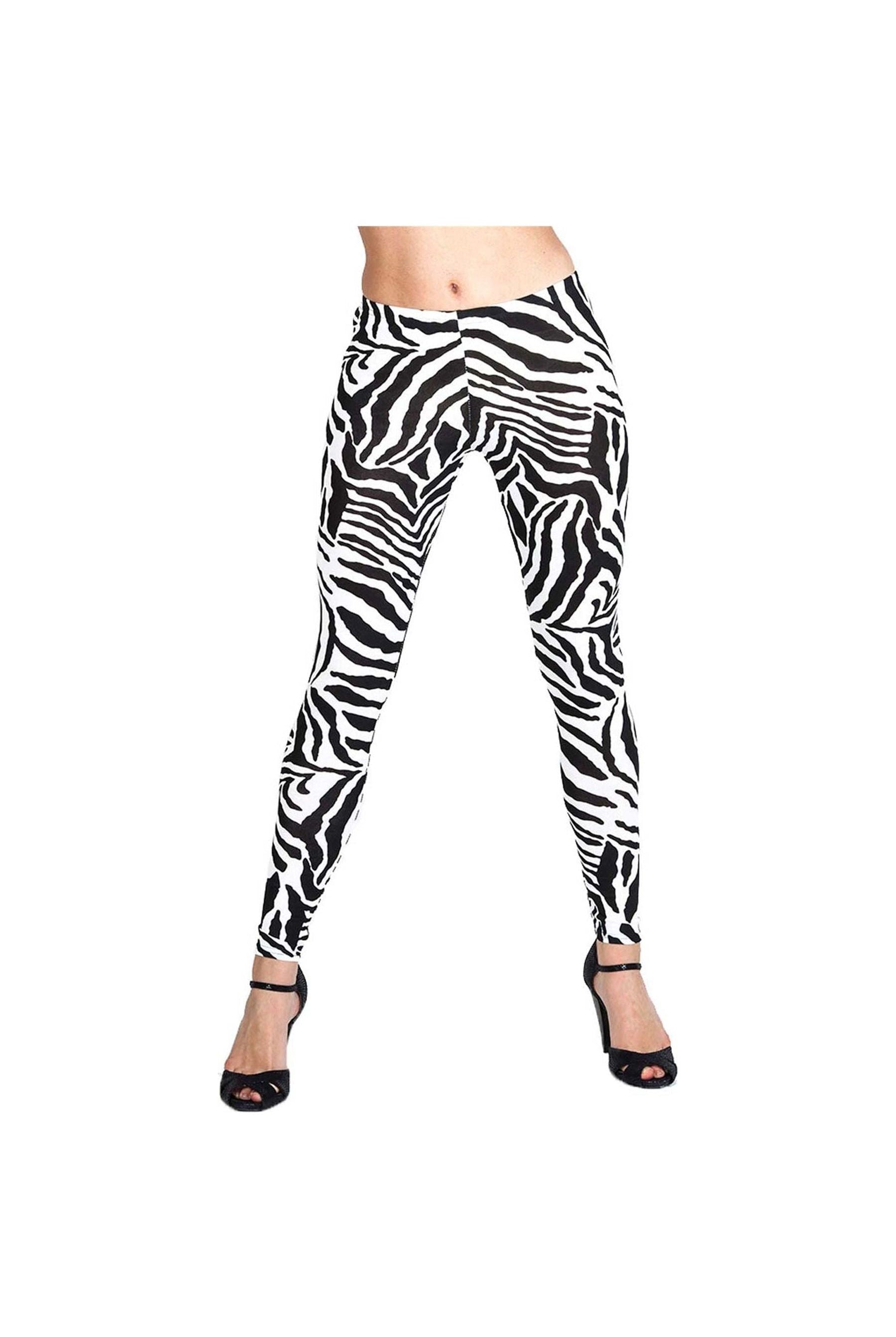Plus Size Zebra Print Leggings Leggings WearAll Zebra Print 16-18