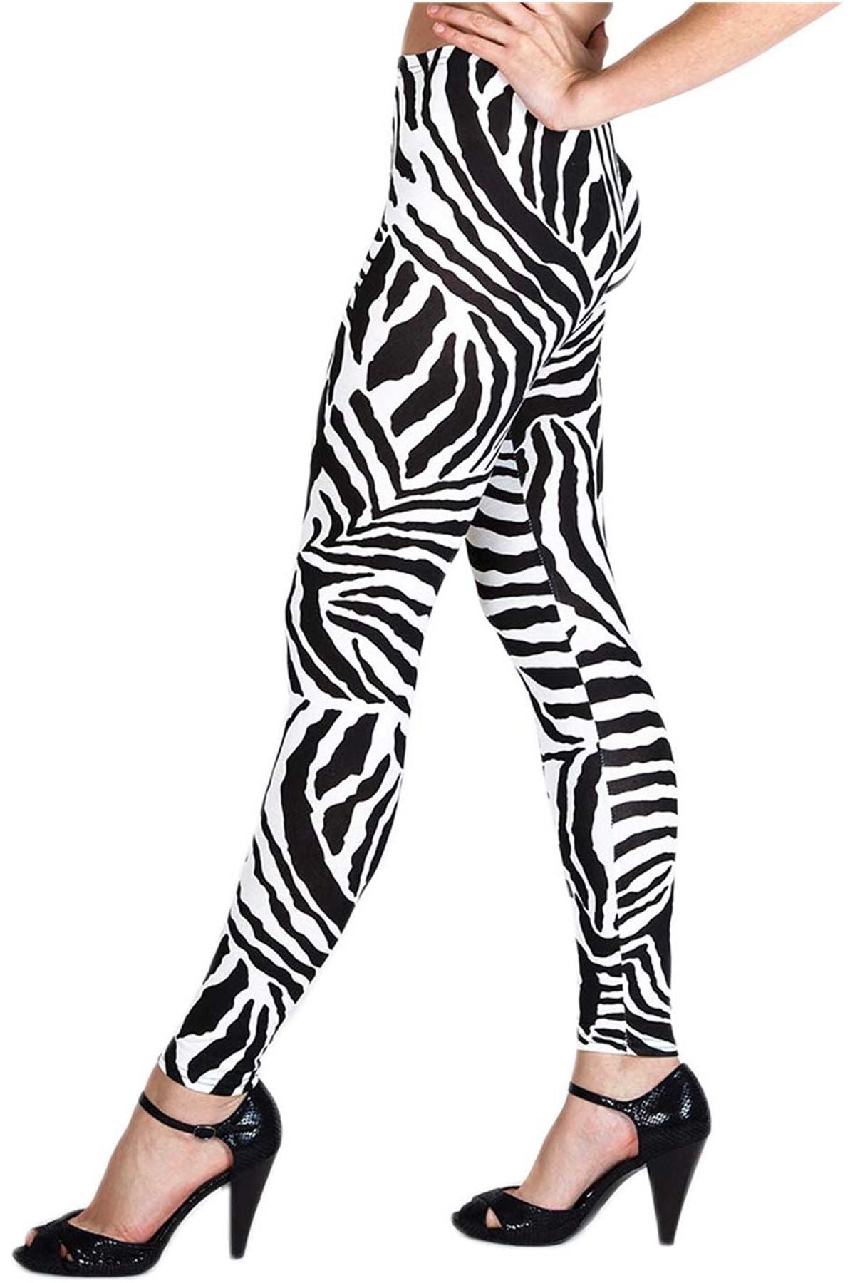 Zebra Print Leggings Leggings WearAll