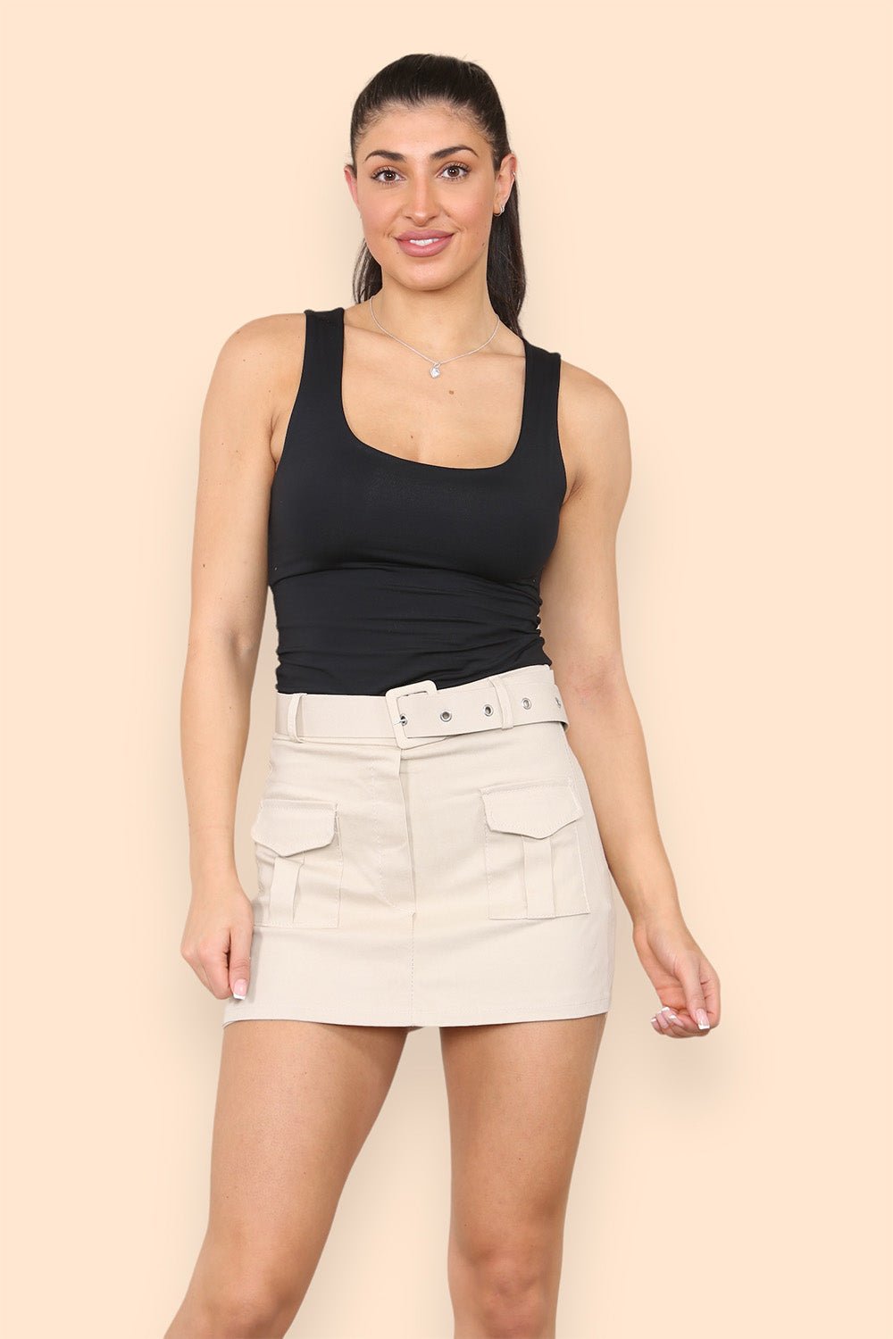 Belted Cargo Skorts Skirts & Shorts WearAll