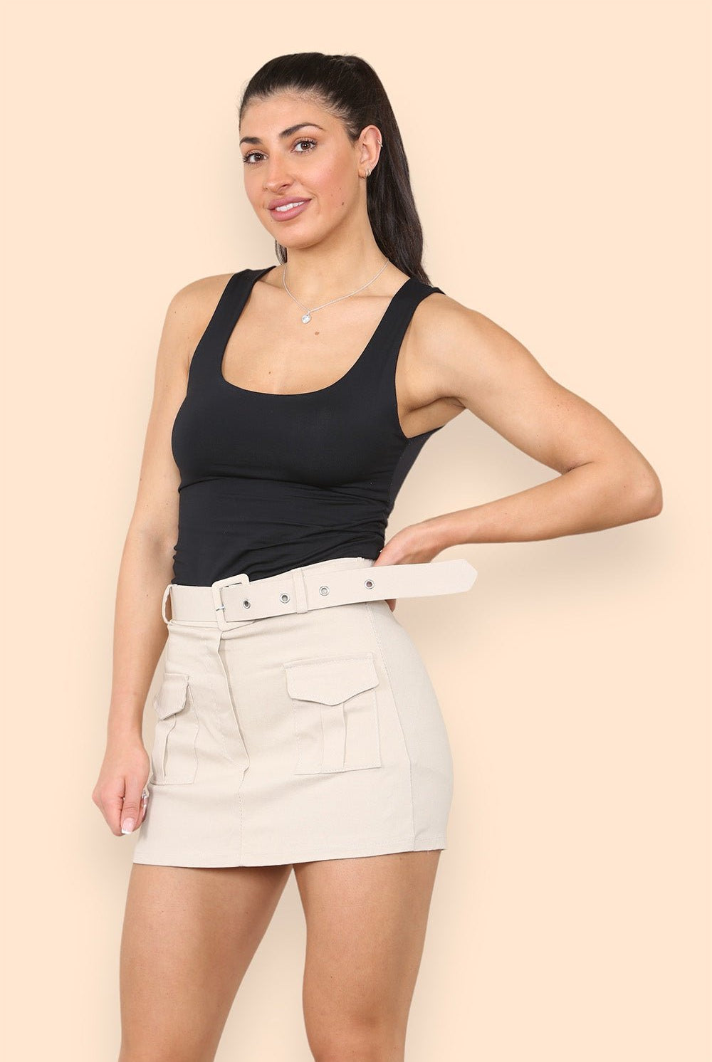 Belted Cargo Skorts Skirts & Shorts WearAll