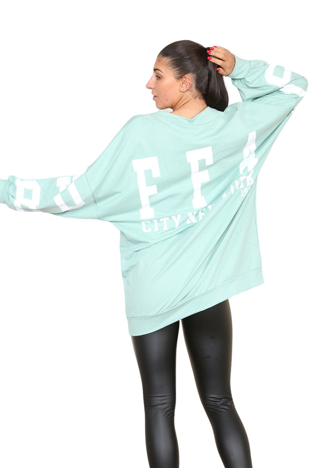 Buffalo Slogan Print Oversized Jumper Dress Dress WearAll