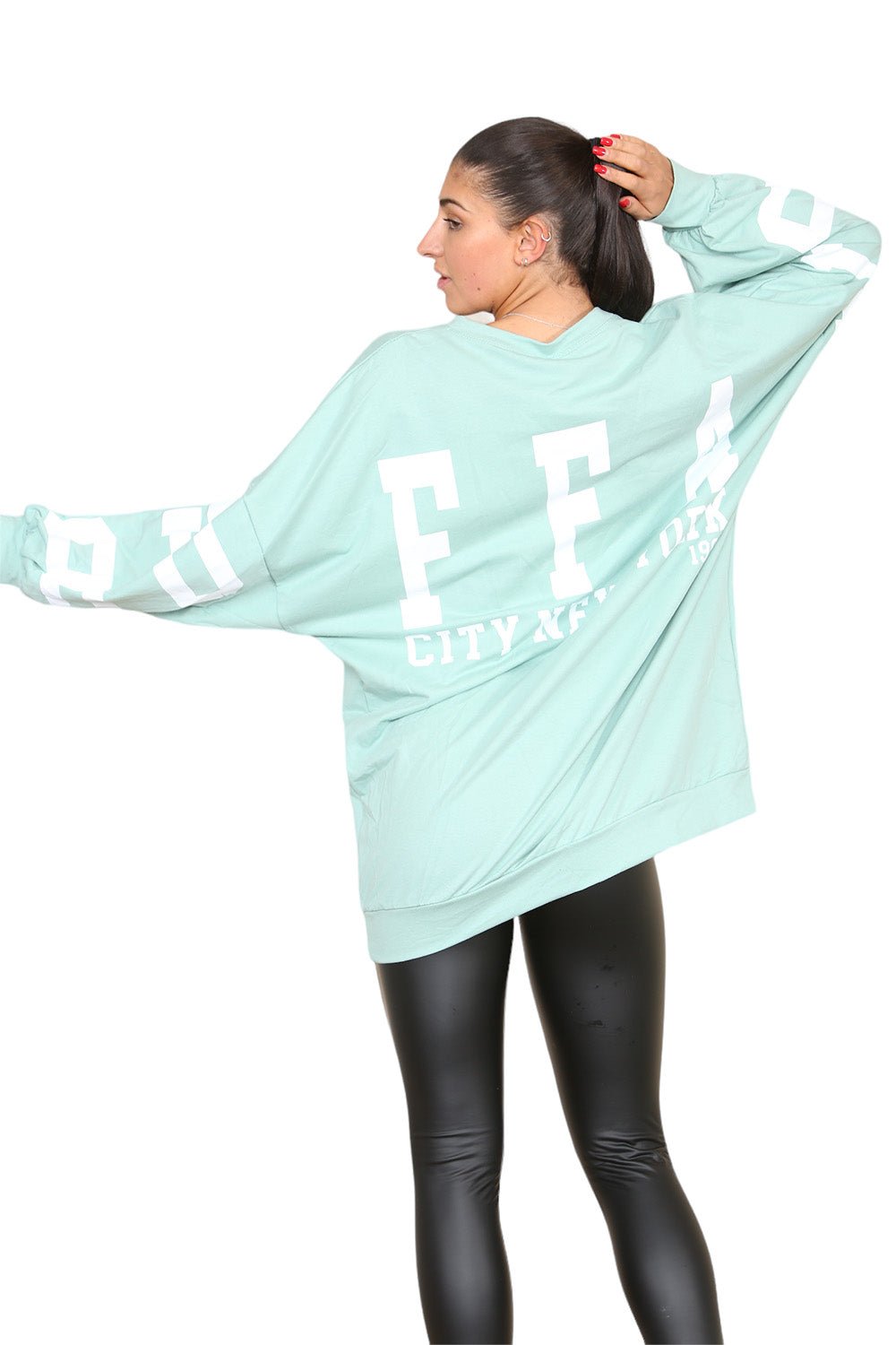 Buffalo Slogan Print Oversized Jumper Dress Dress WearAll