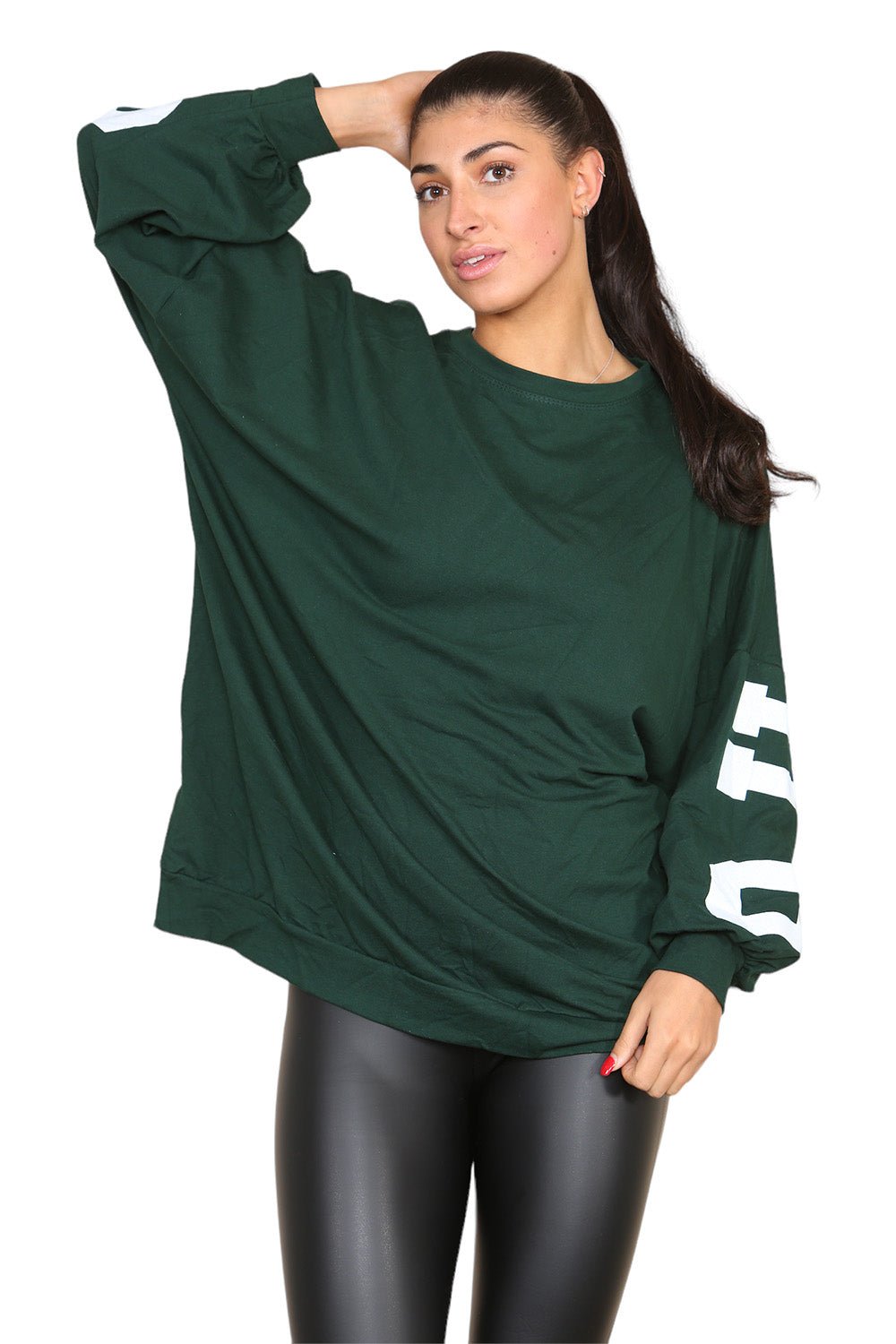 Buffalo Slogan Print Oversized Jumper Dress Dress WearAll