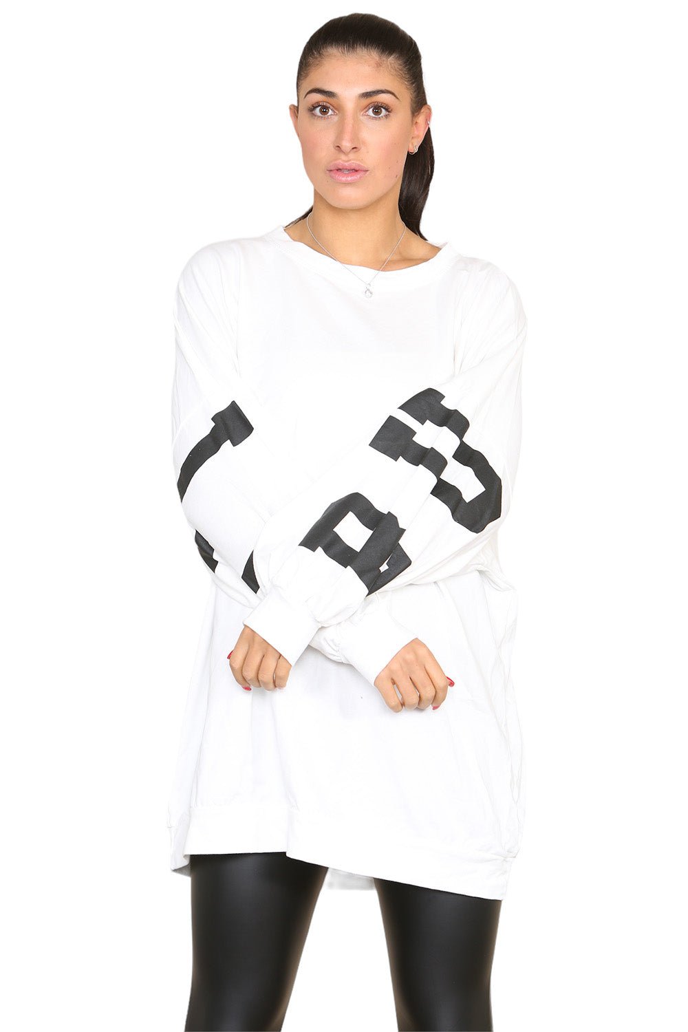 Buffalo Slogan Print Oversized Jumper Dress Dress WearAll