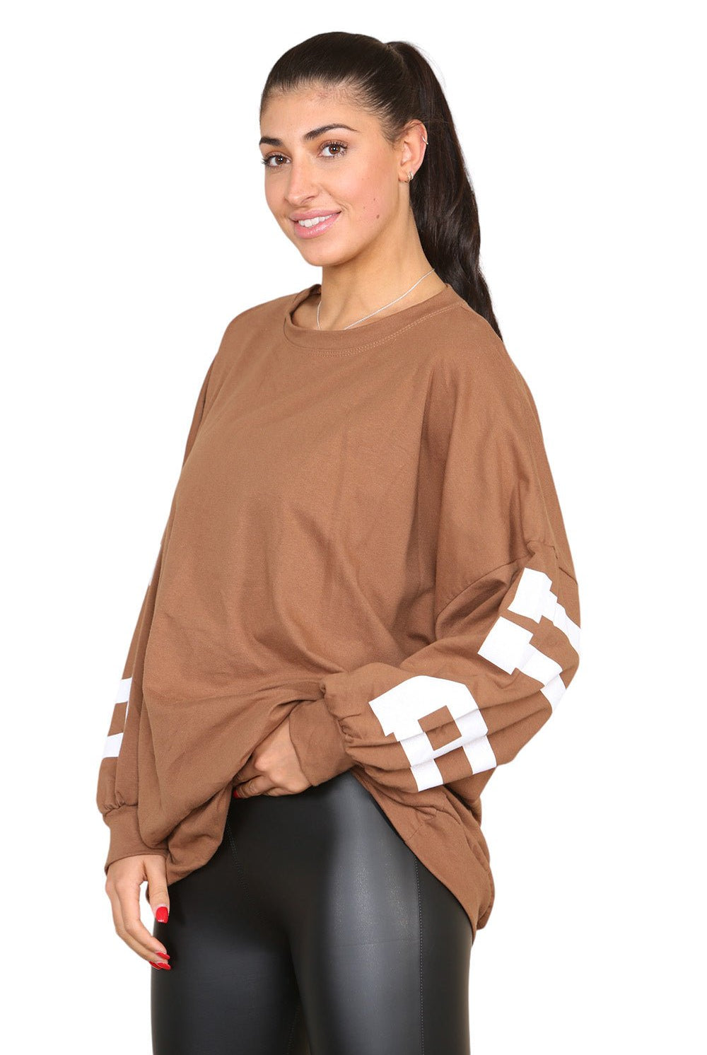 Buffalo Slogan Print Oversized Jumper Dress Dress WearAll