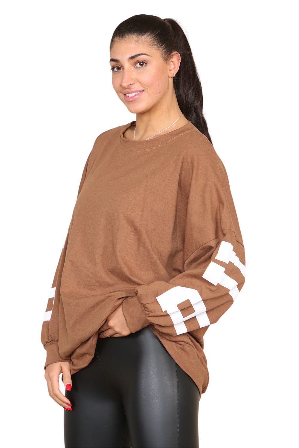 Buffalo Slogan Print Oversized Jumper Dress Dress WearAll