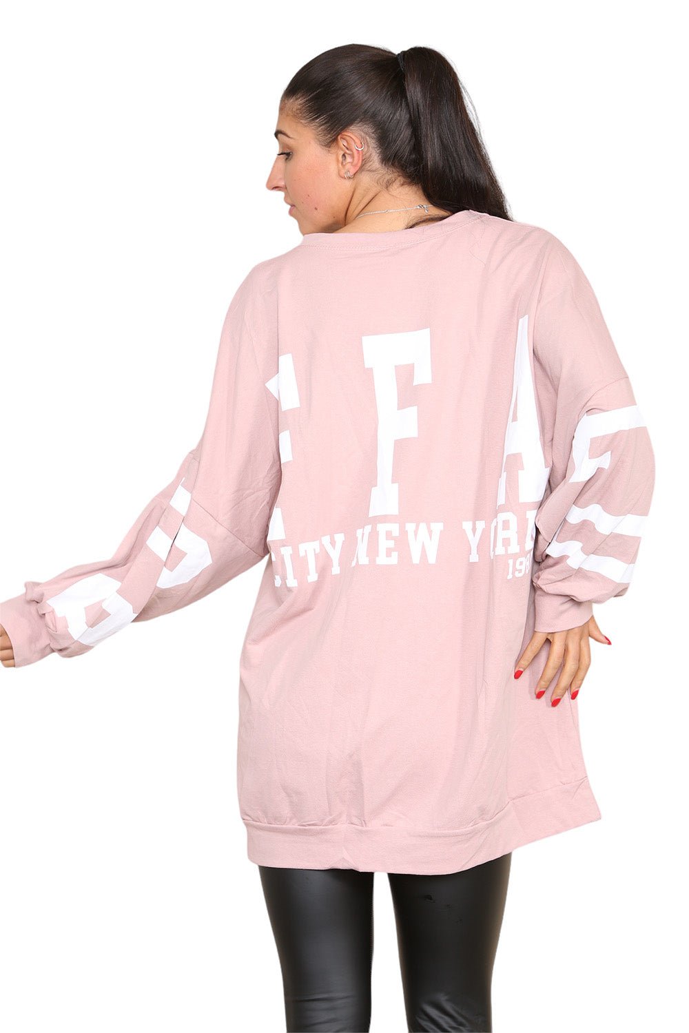 Buffalo Slogan Print Oversized Jumper Dress Dress WearAll