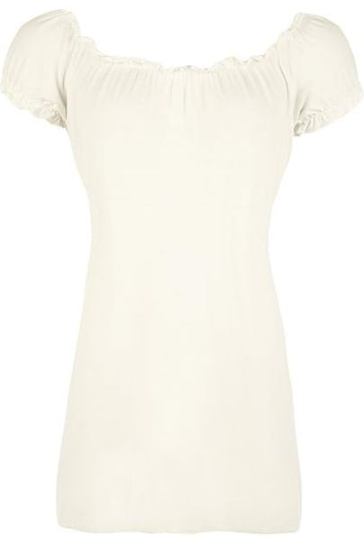 Gypsy Boho Stretch Top Tops WearAll Cream 14