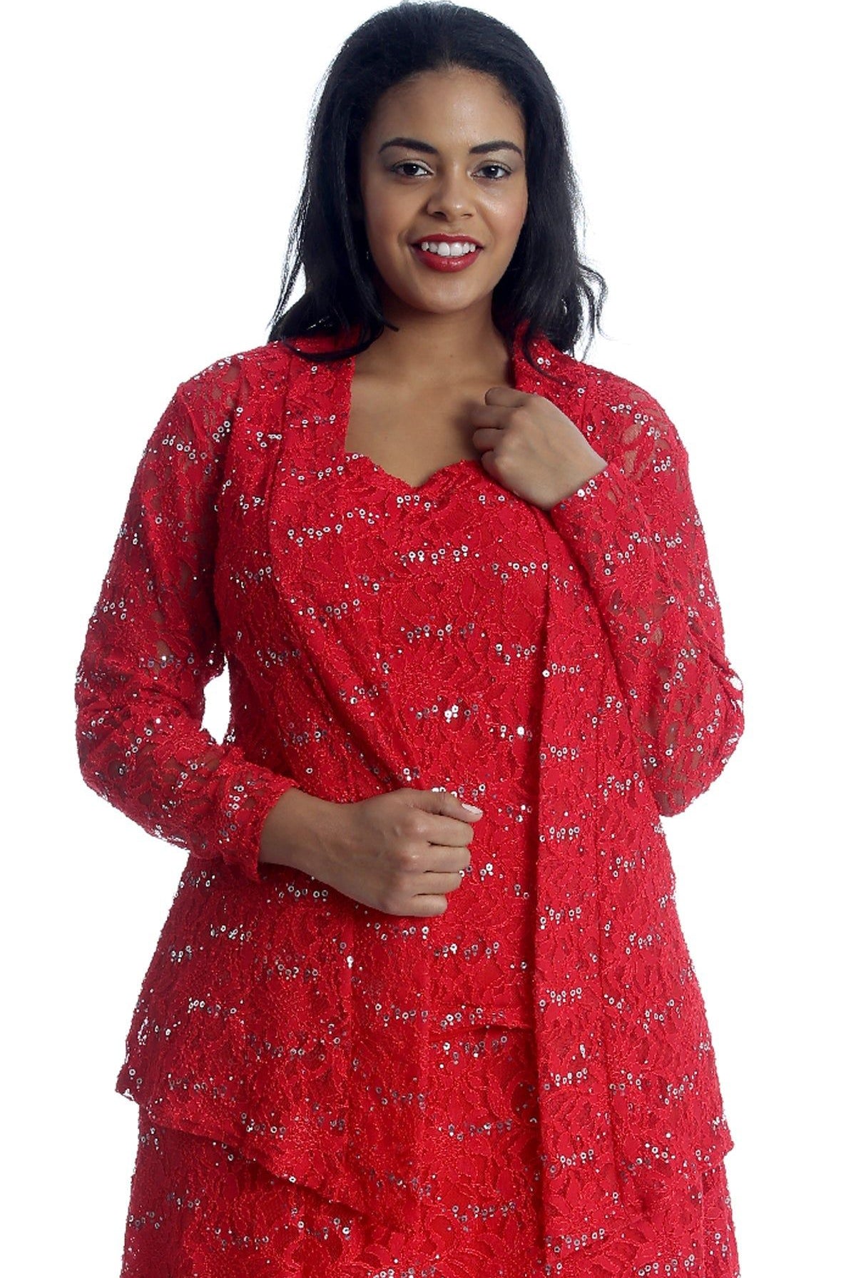 2 in 1 Sequin Floral Lace Cami & Cardigan cardigan WearAll