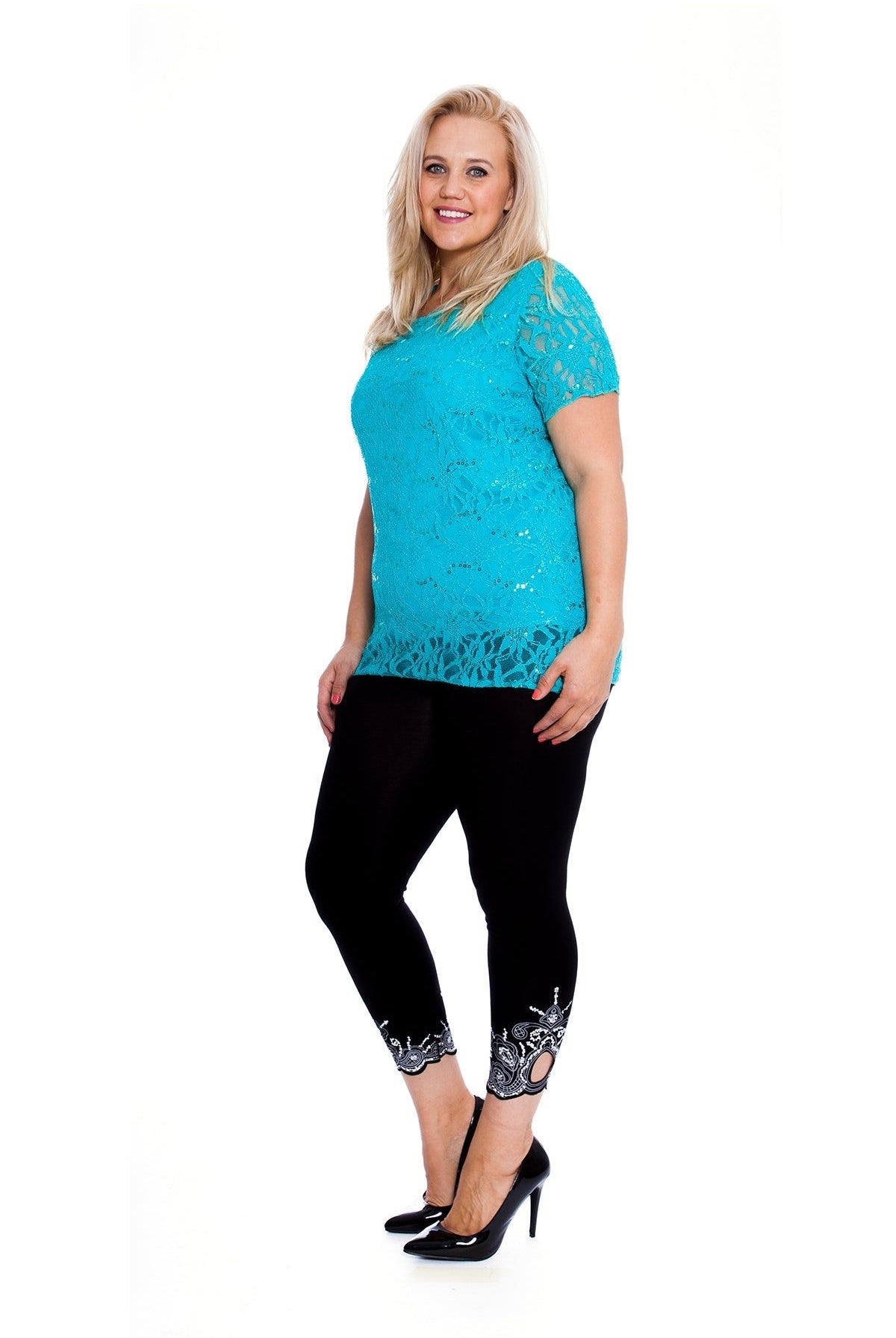 Lace Sequin Lined Top Tops WearAll
