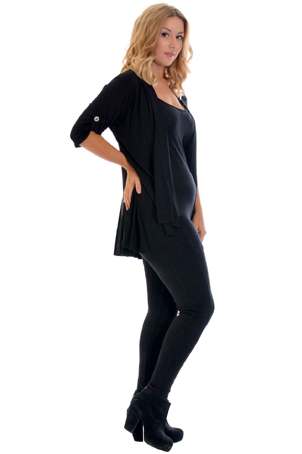 Button Open Cardigan Stretch Top cardigan WearAll