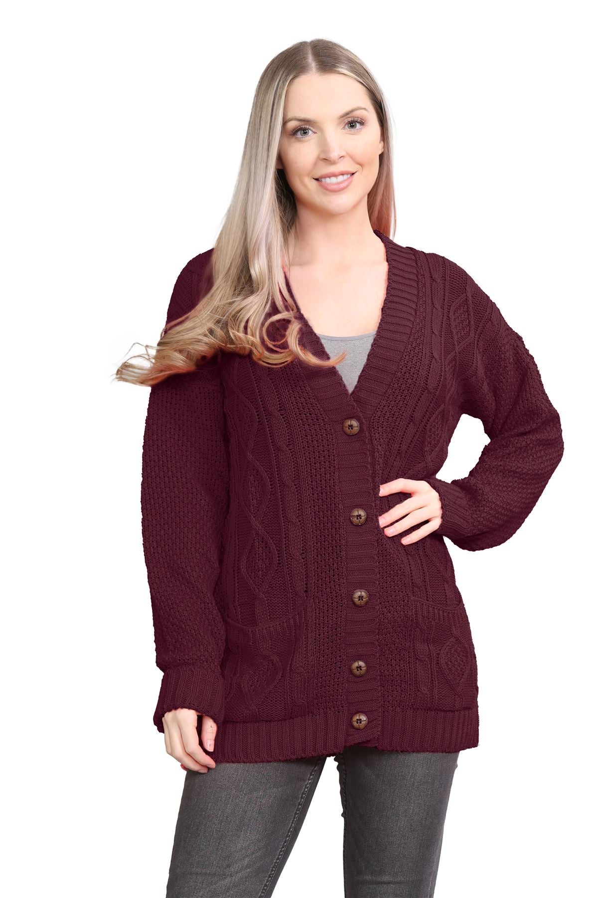 Cable Knitted Button Cardigan Knitted Cardigan WearAll