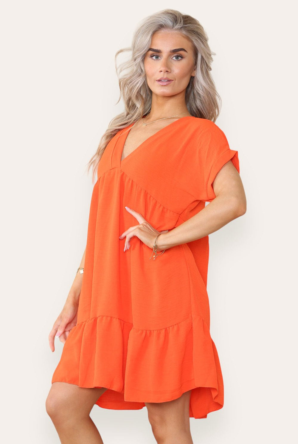 Fancy Style Tiered Smock Dress Dress WearAll
