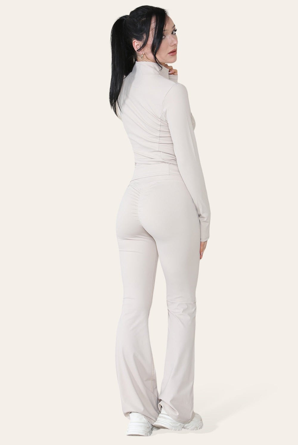 Fitted Active Yoga Lightweight Top Zip Up Workout Jacket Jackets & Coats WearAll