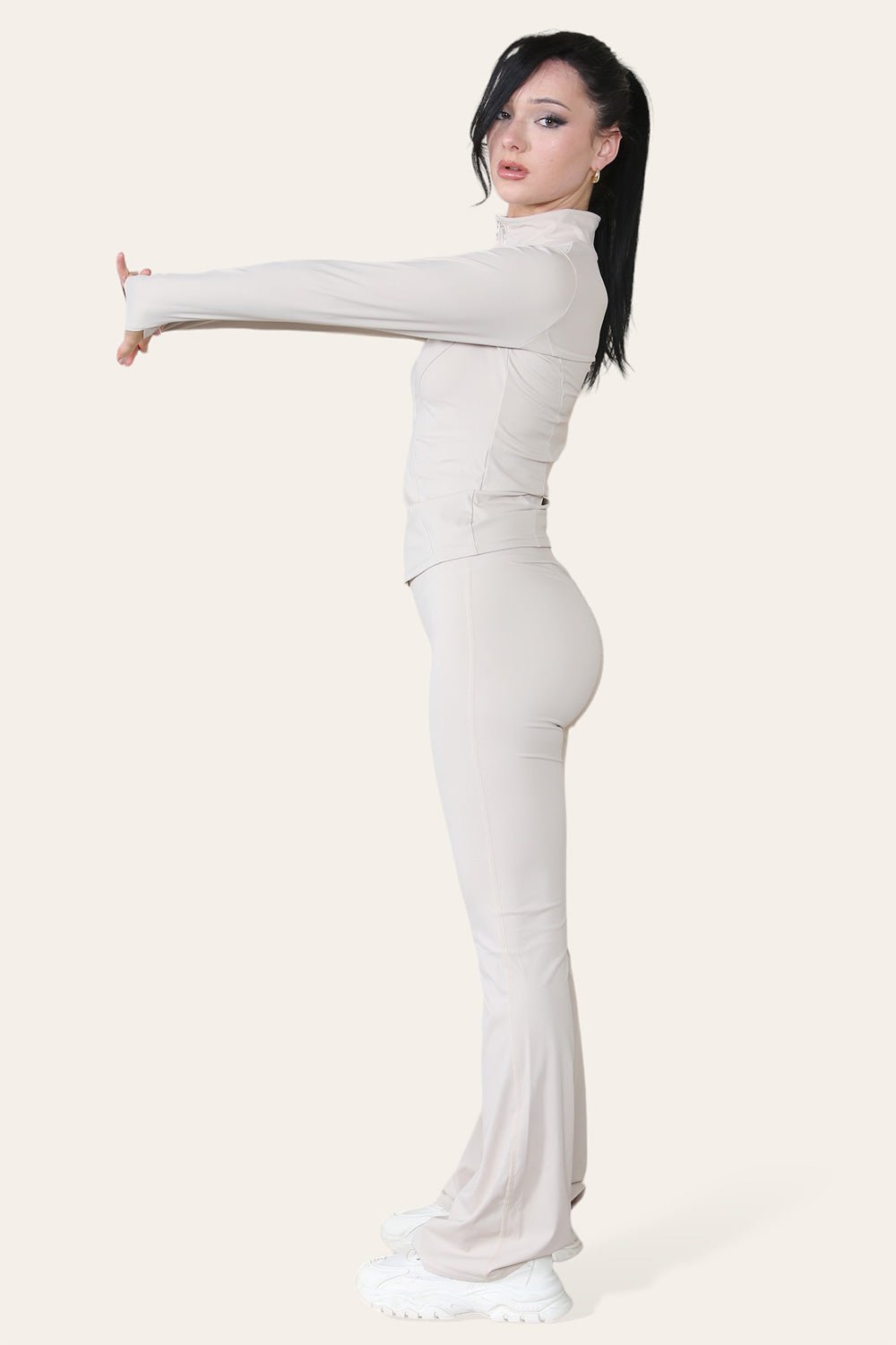 Fitted Active Yoga Lightweight Top Zip Up Workout Jacket Jackets & Coats WearAll