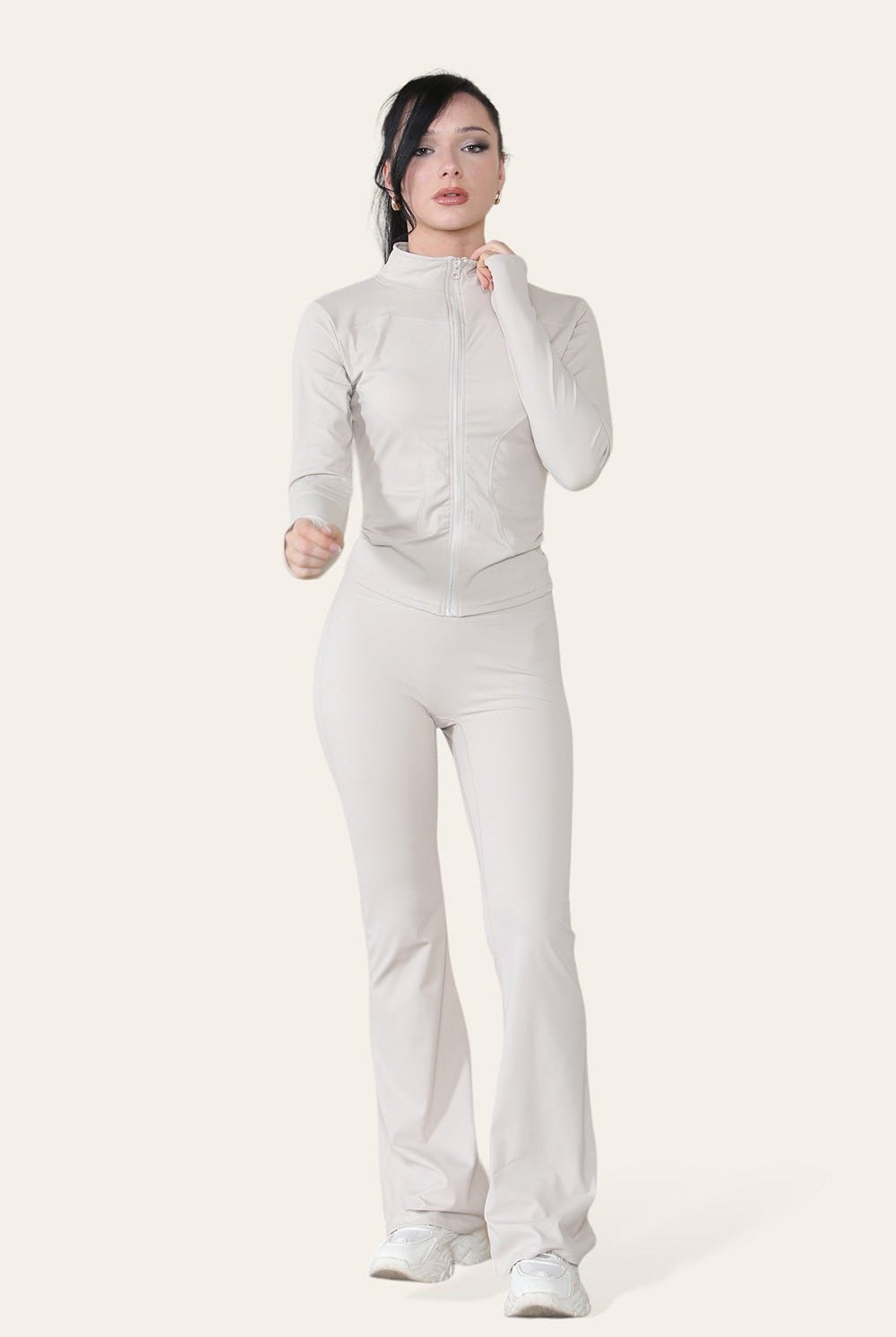 Fitted Active Yoga Lightweight Top Zip Up Workout Jacket Jackets & Coats WearAll