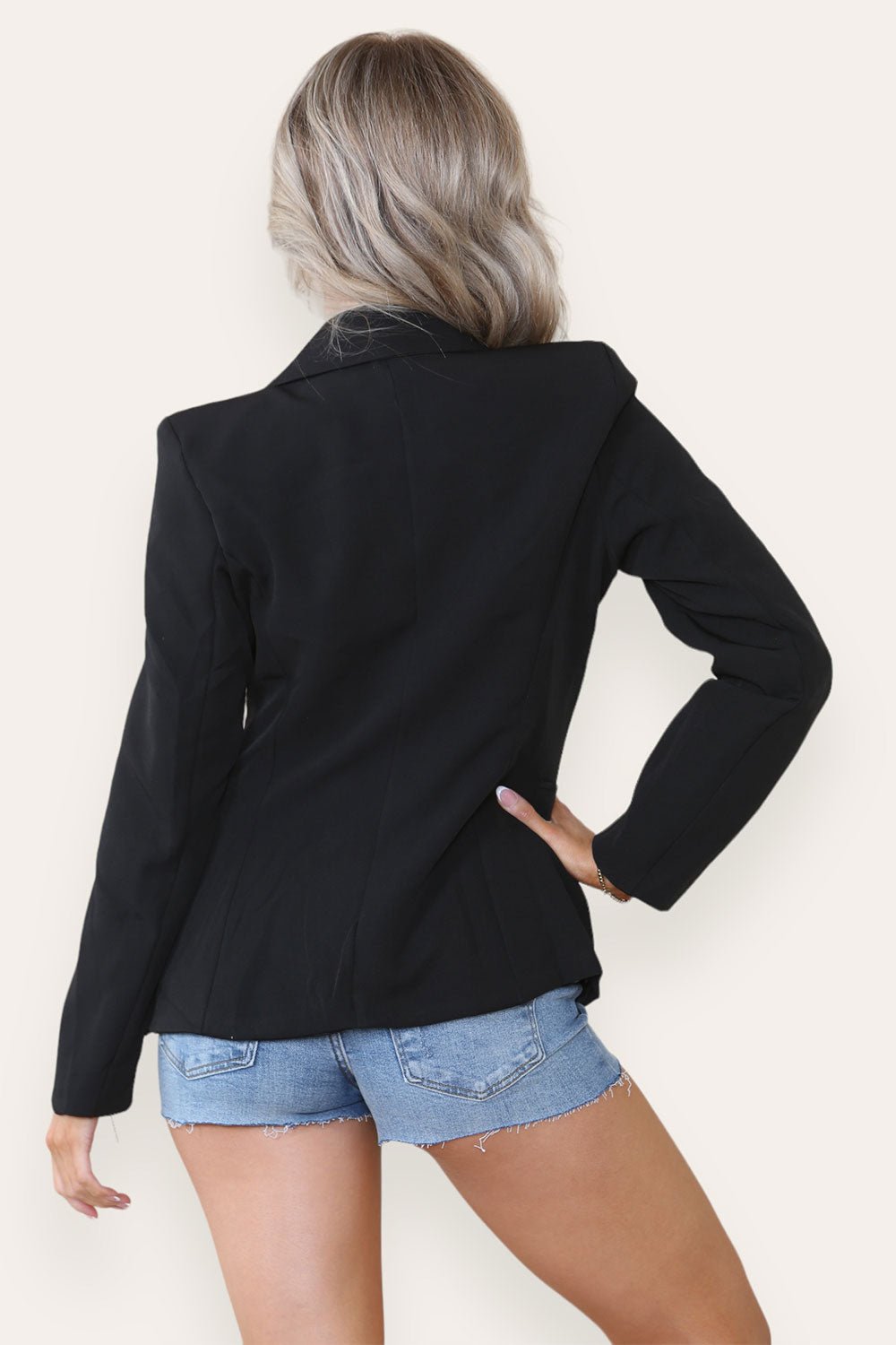 Fitted Lined Double Gold Button Collared Blazer Jacket Jackets & Coats WearAll