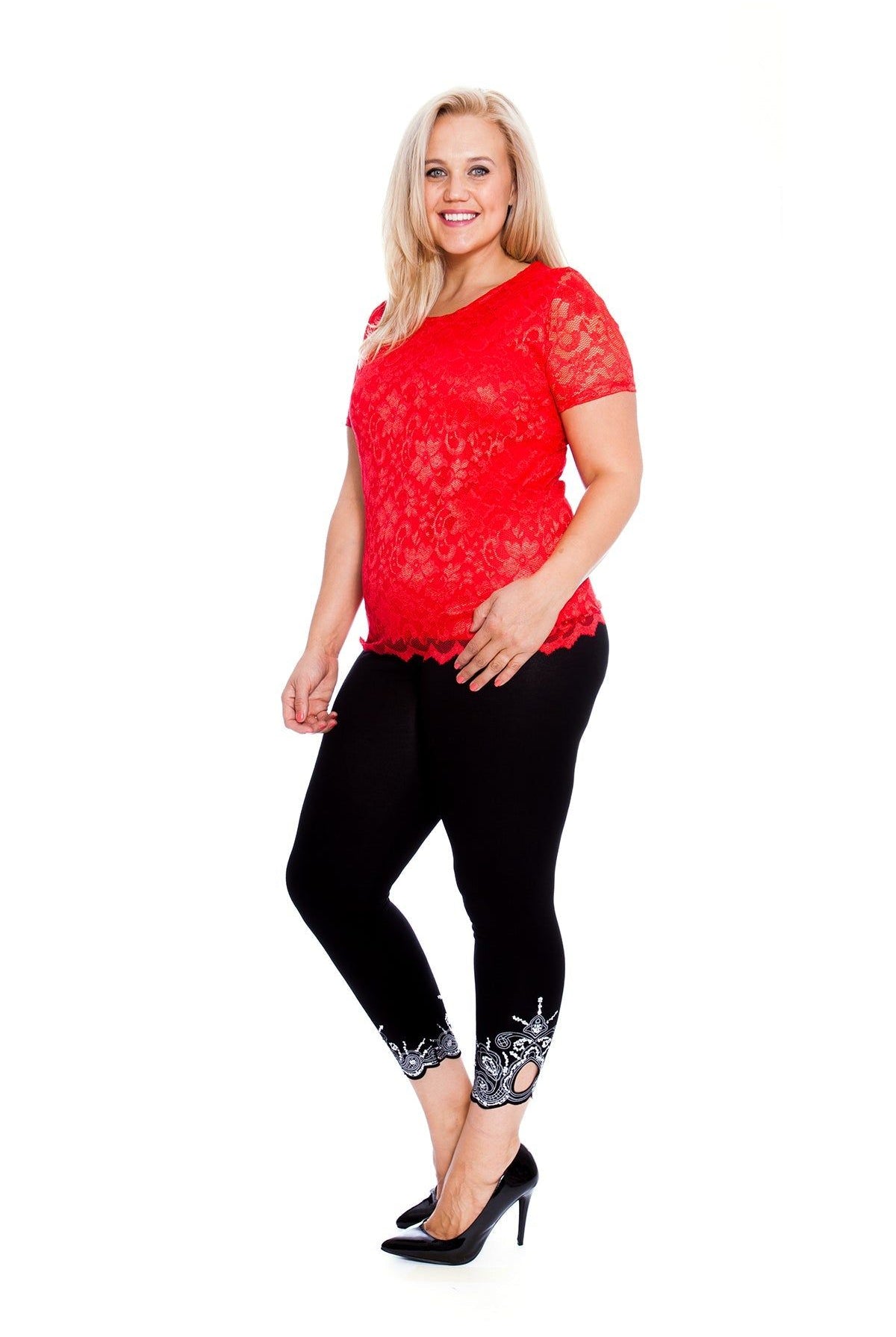 Lace Lined Scallop Edge T-Shirt Top Tops WearAll