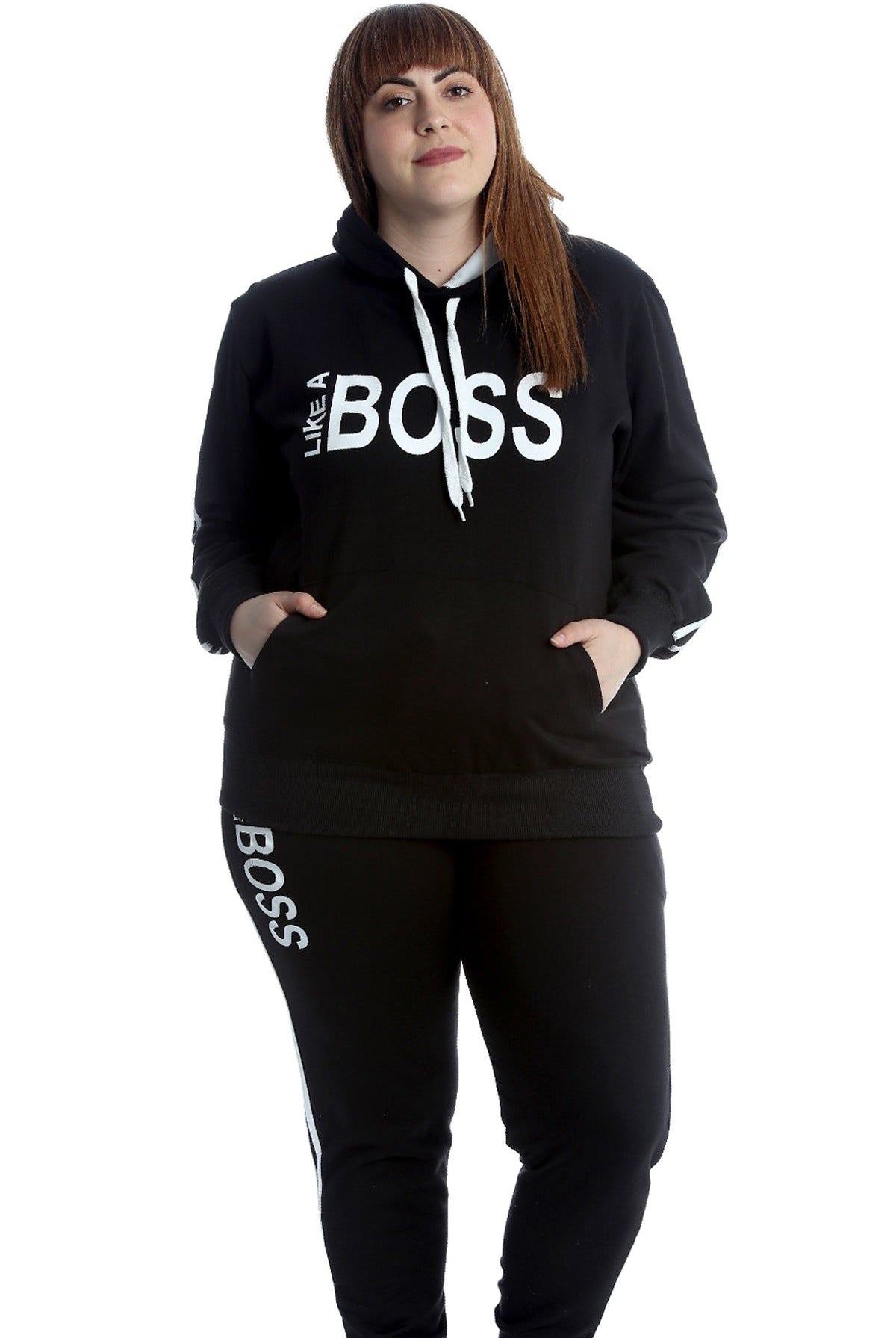 Like Boss Print Top Tracksuit Tops WearAll