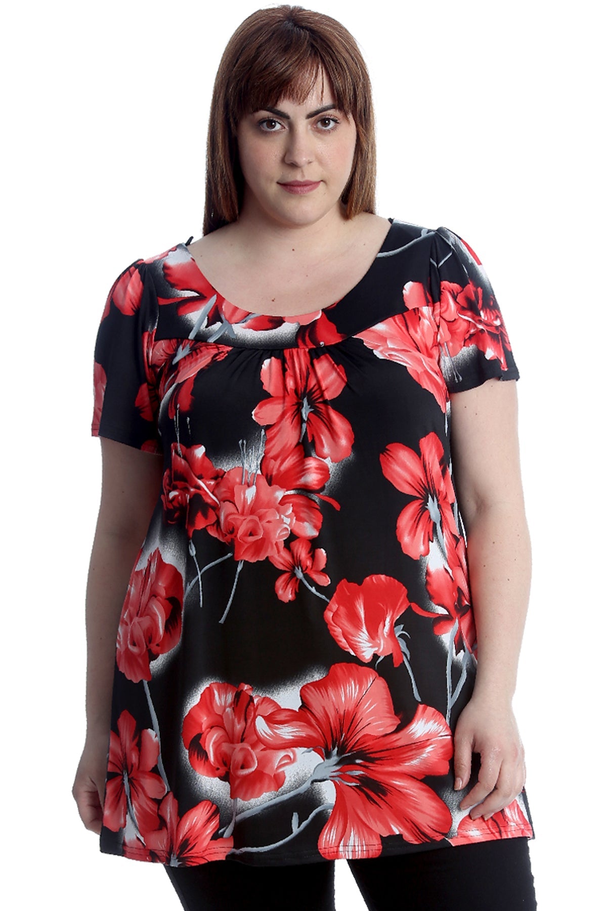 Floral Print Smock Tunic T-Shirt Top Tops WearAll