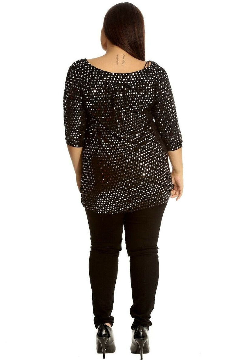 Polka Dot Sequin Spot Party Top Tops WearAll