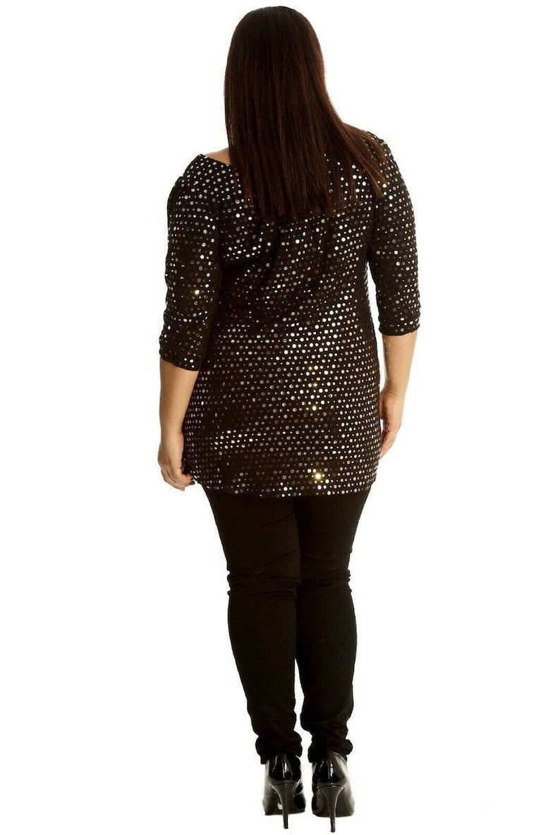 Polka Dot Sequin Spot Party Top Tops WearAll