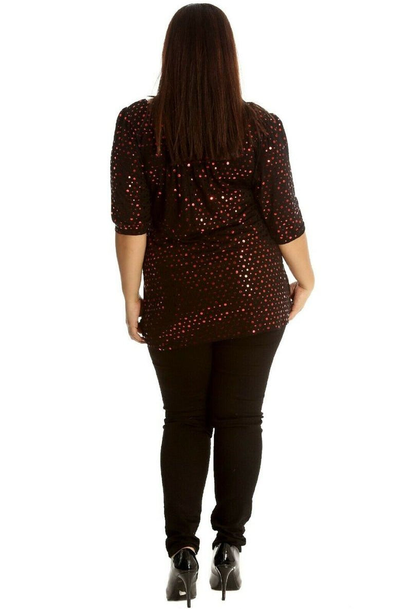 Polka Dot Sequin Spot Party Top Tops WearAll