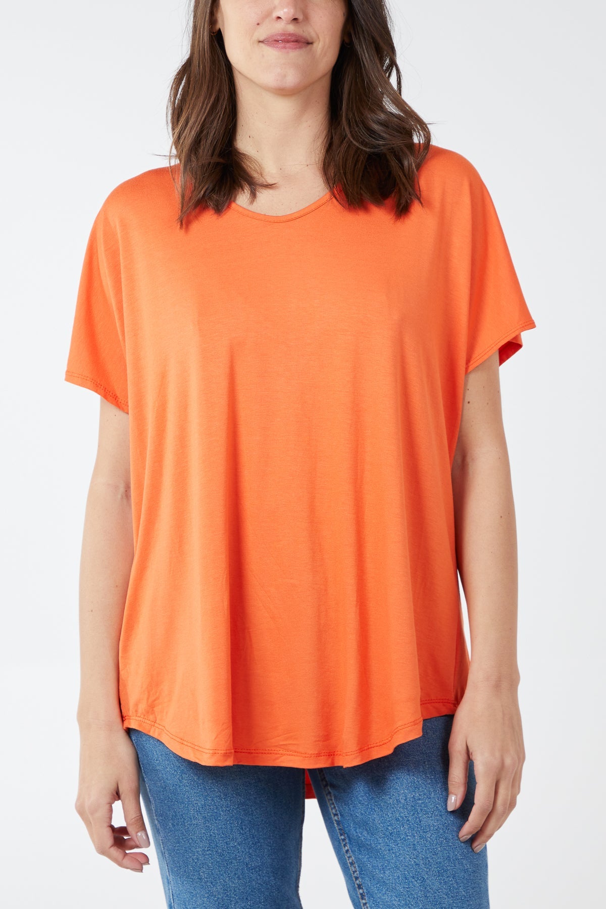 Basic Oversized Tee TOPMF2 WearAll Orange One Size