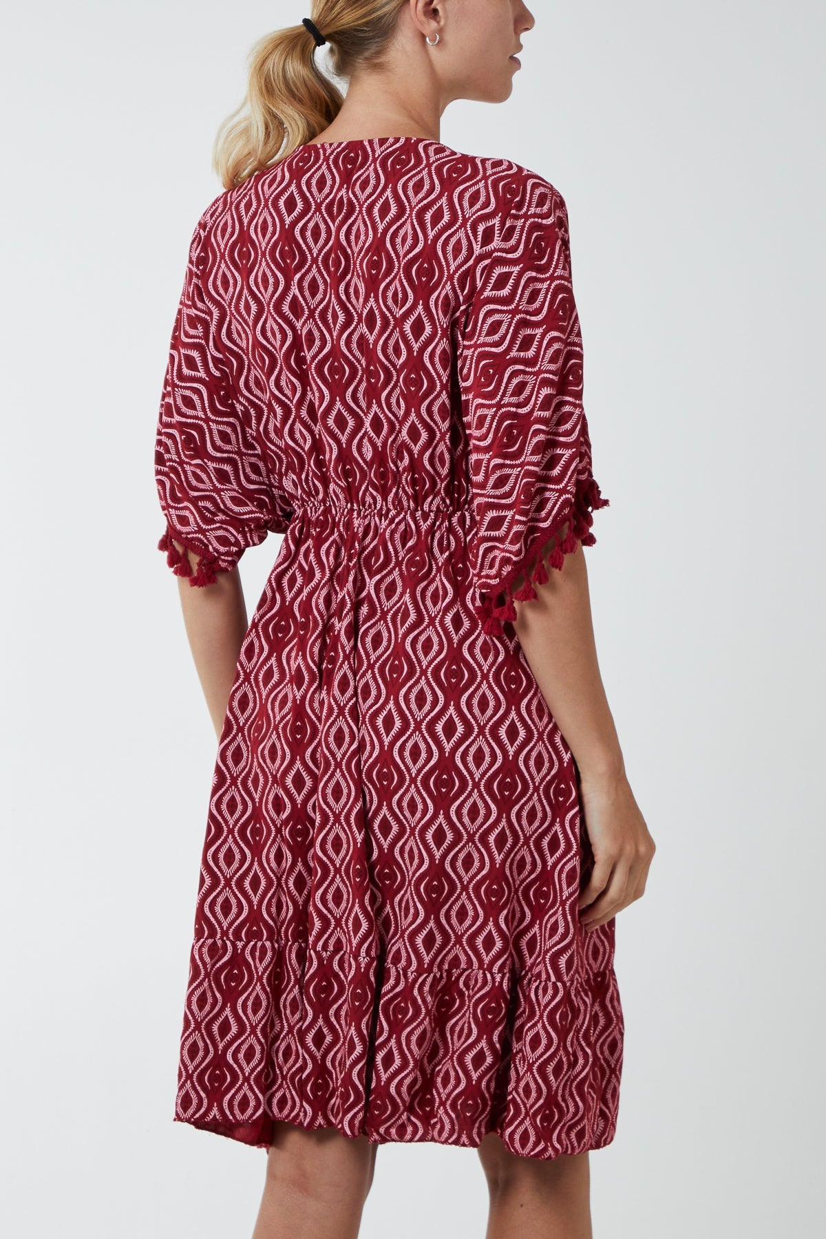 Geometric Tassel Trim Dress DMF2 WearAll
