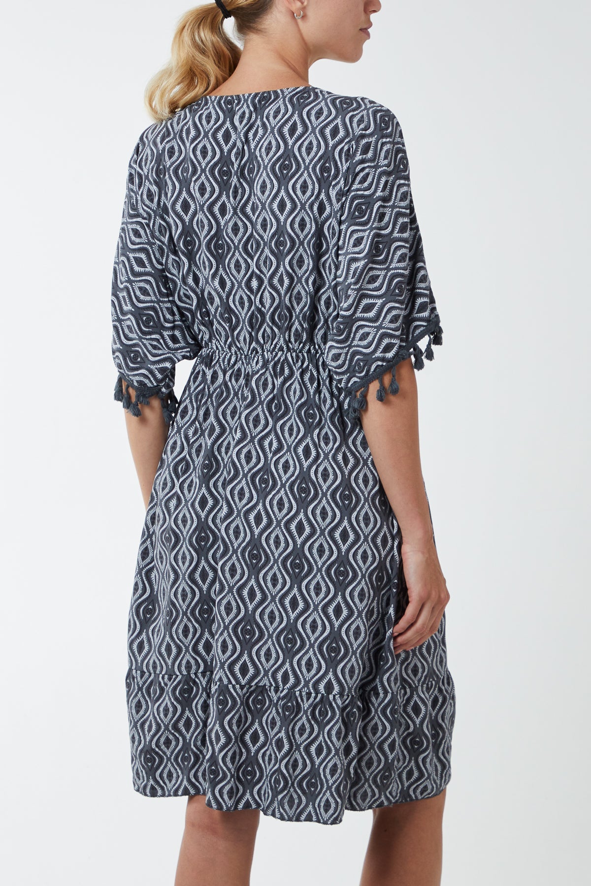 Geometric Tassel Trim Dress DMF2 WearAll